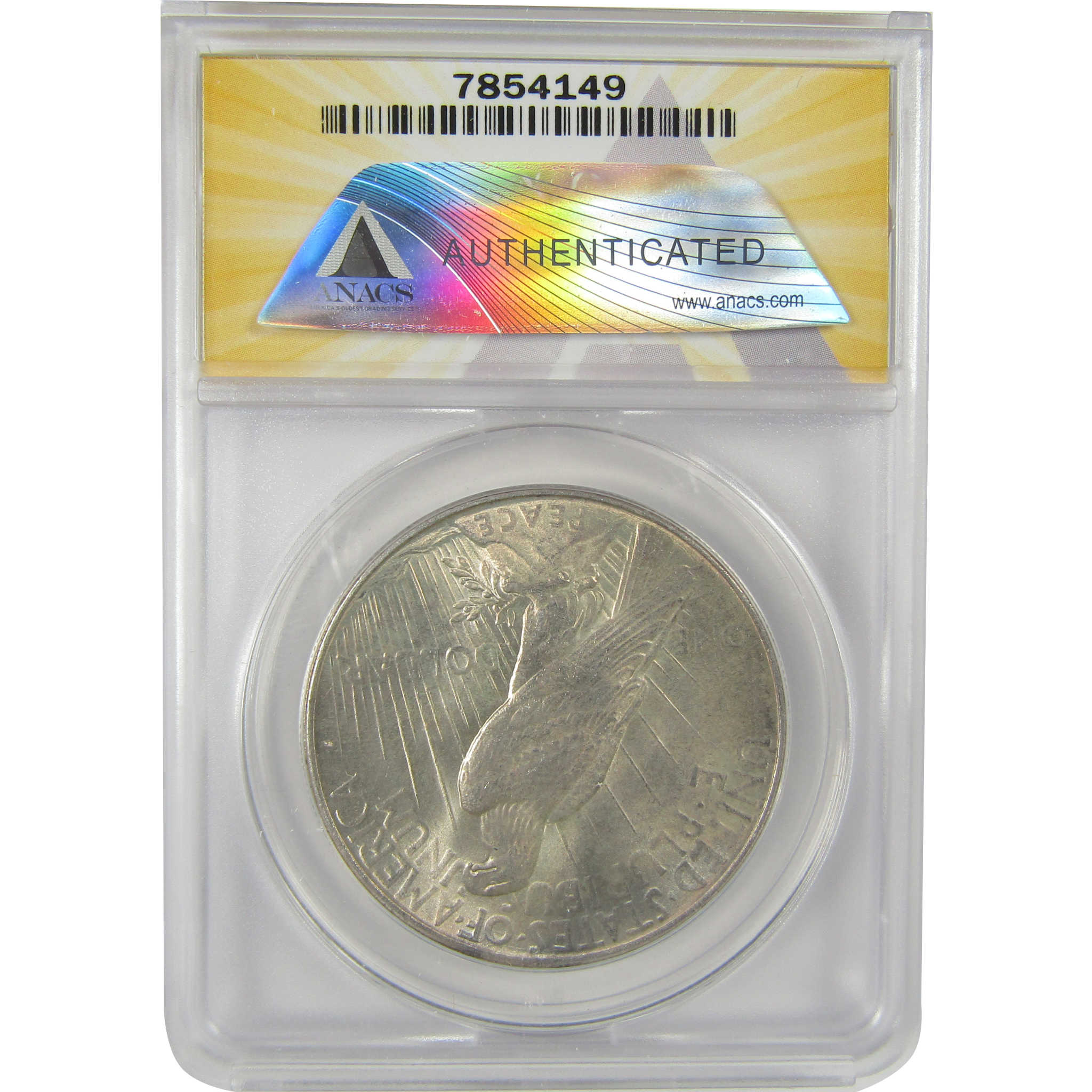 1935 Peace Dollar AU 58 ANACS Silver $1 Coin SKU:I20758