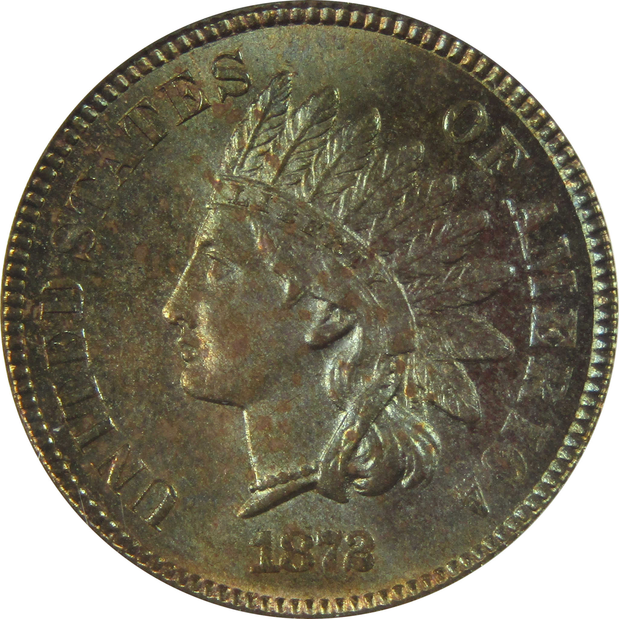 1872 Indian Head Cent MS 64 BN PCGS Penny 1c Uncirculated SKU:I15073