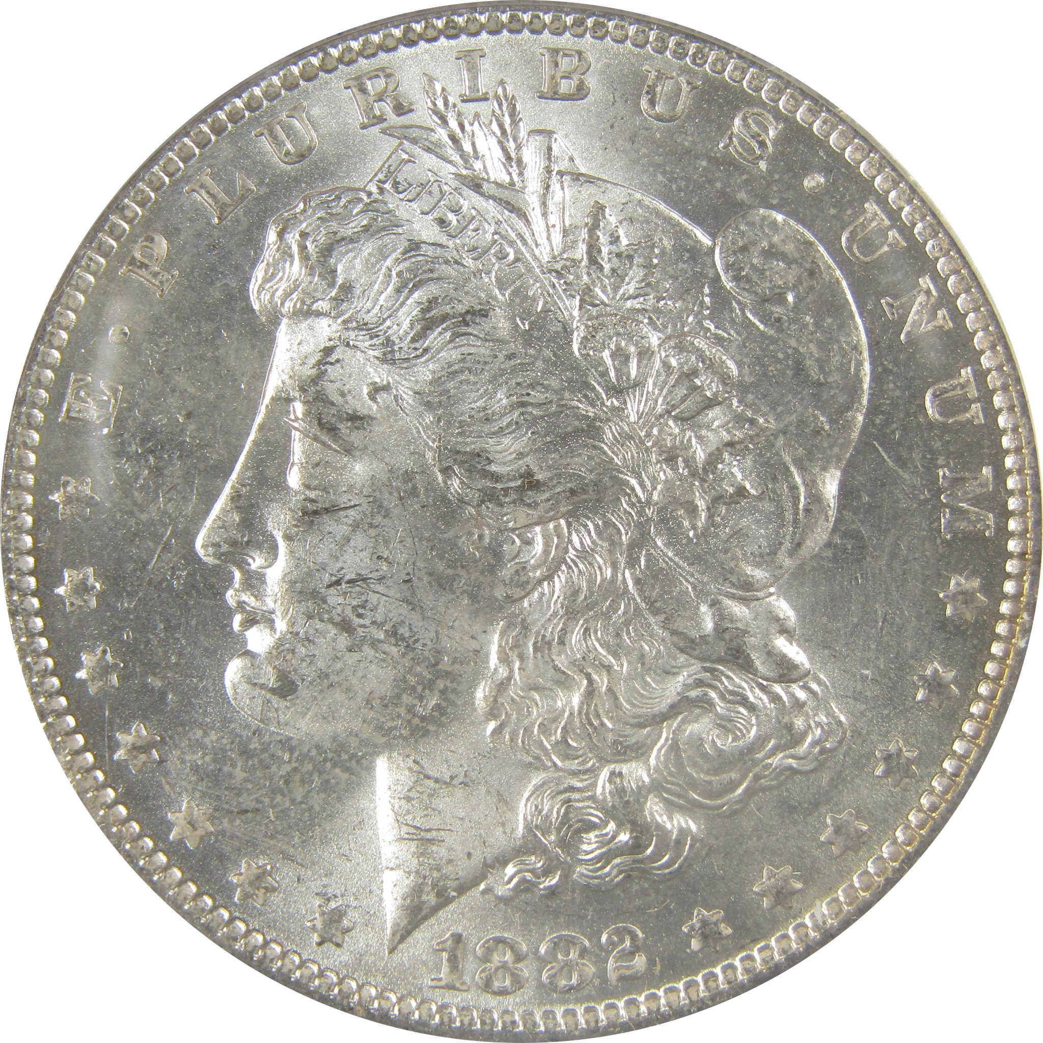 1882 O/S VAM-4 Recessed Top 100 Morgan Dollar MS 62 ANACS SKU:I21942 - Morgan coin - Morgan silver dollar - Morgan silver dollar for sale - Profile Coins &amp; Collectibles