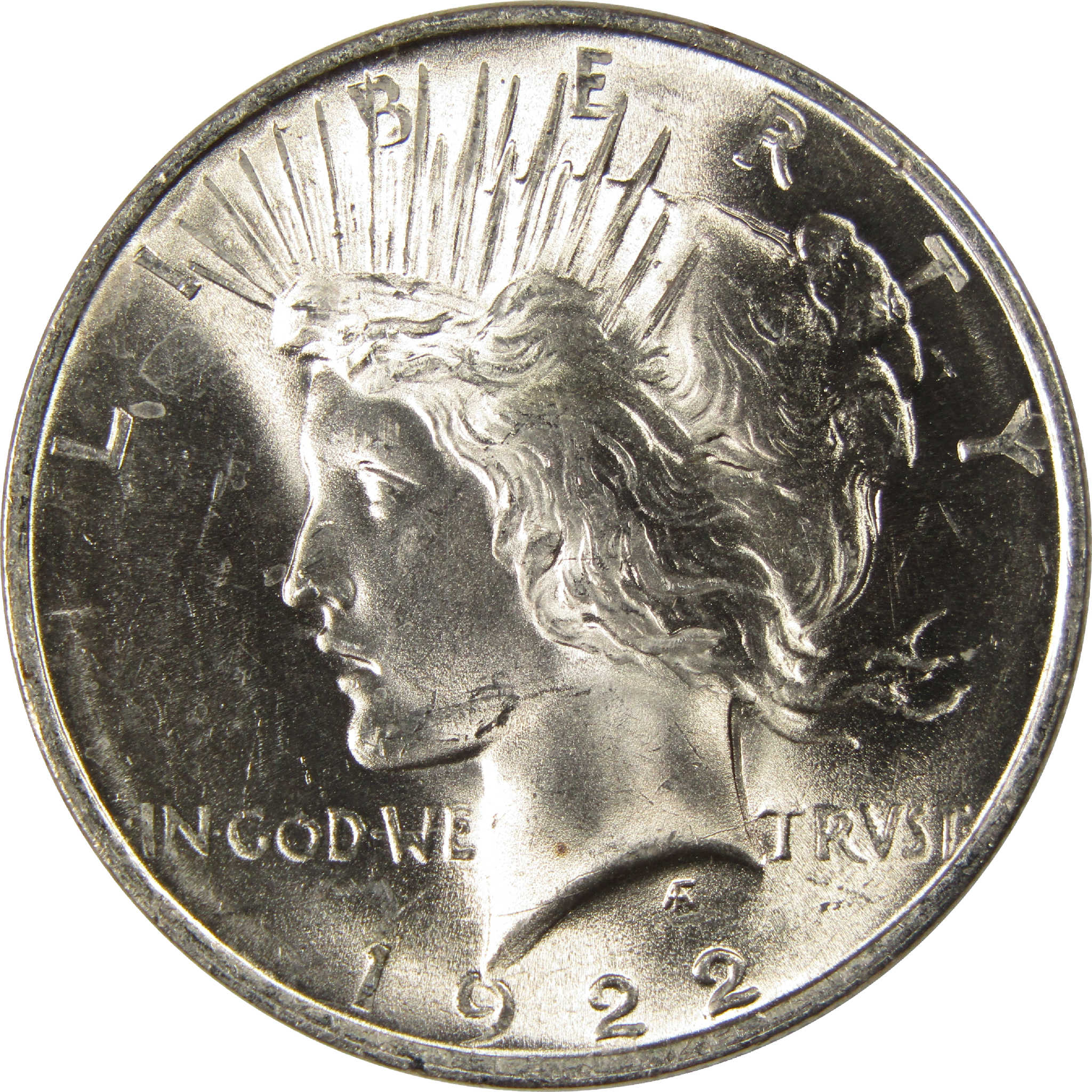 1922 Peace Dollar BU Choice Uncirculated Silver $1 Coin
