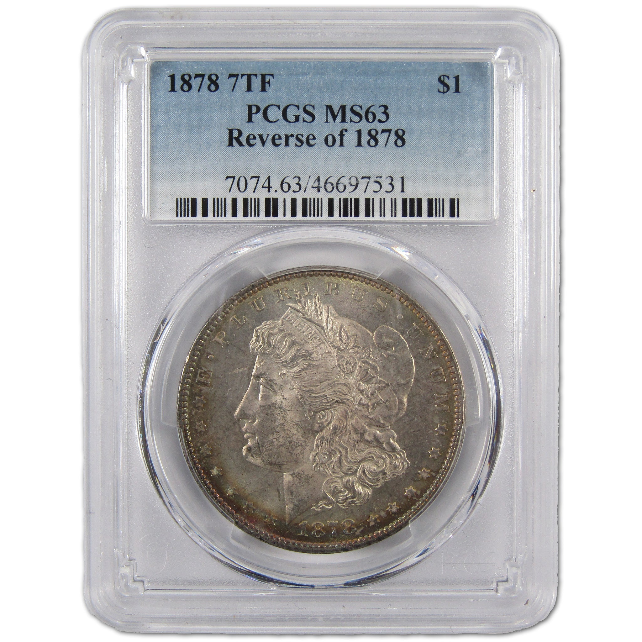 1878 7TF Rev 78 Morgan Dollar MS 63 PCGS Silver $1 Toned SKU:I10895