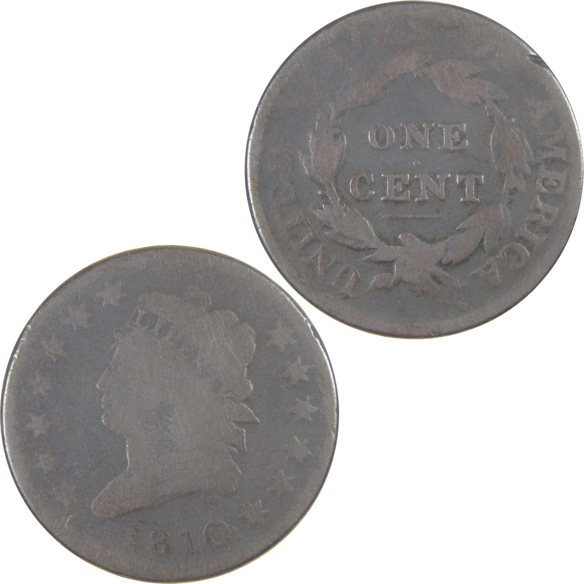 1810 Classic Head Large Cent AG About Good Copper Penny 1c SKU:I16788