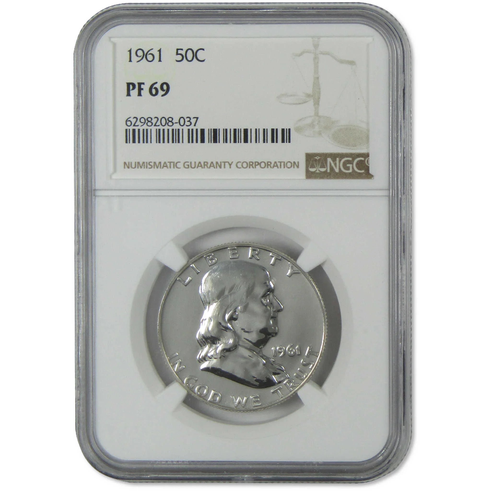 1961 Franklin Silver Half Dollar PF 69 NGC Proof 50c Coin Collectible