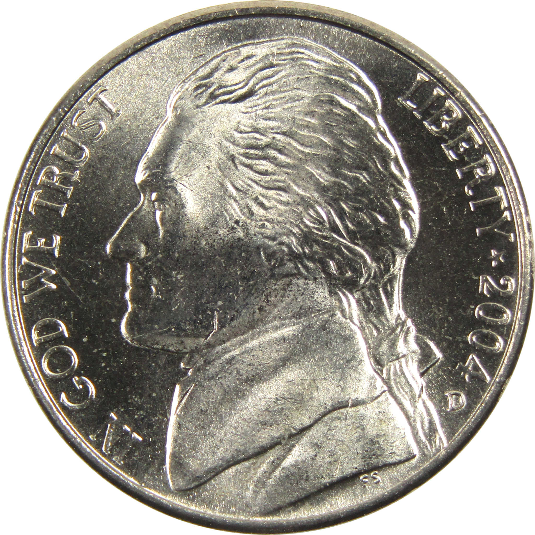 2004 D Keelboat Jefferson Nickel BU Uncirculated 5c Coin