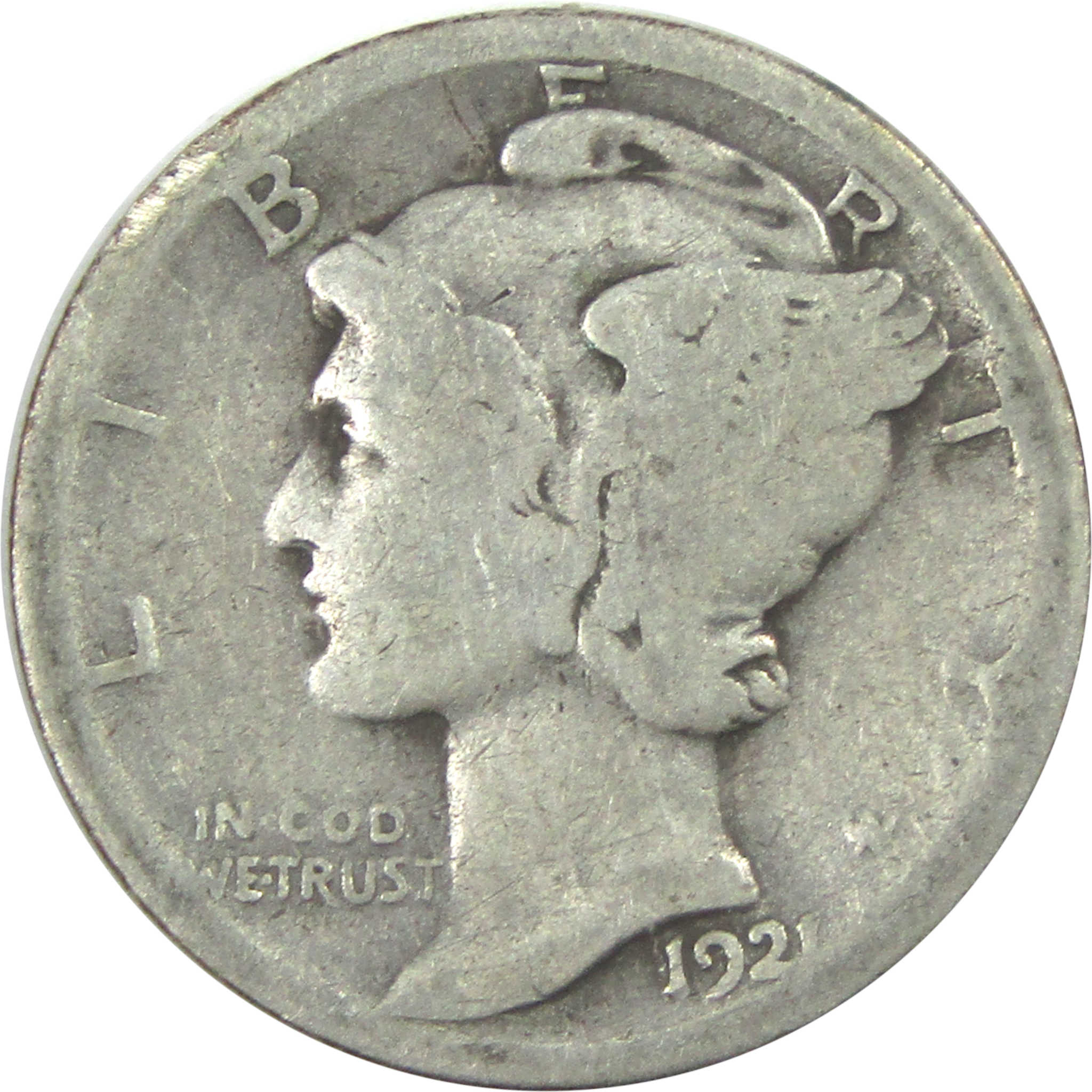 1921 D Mercury Dime AG About Good Silver 10c Coin SKU:I15405