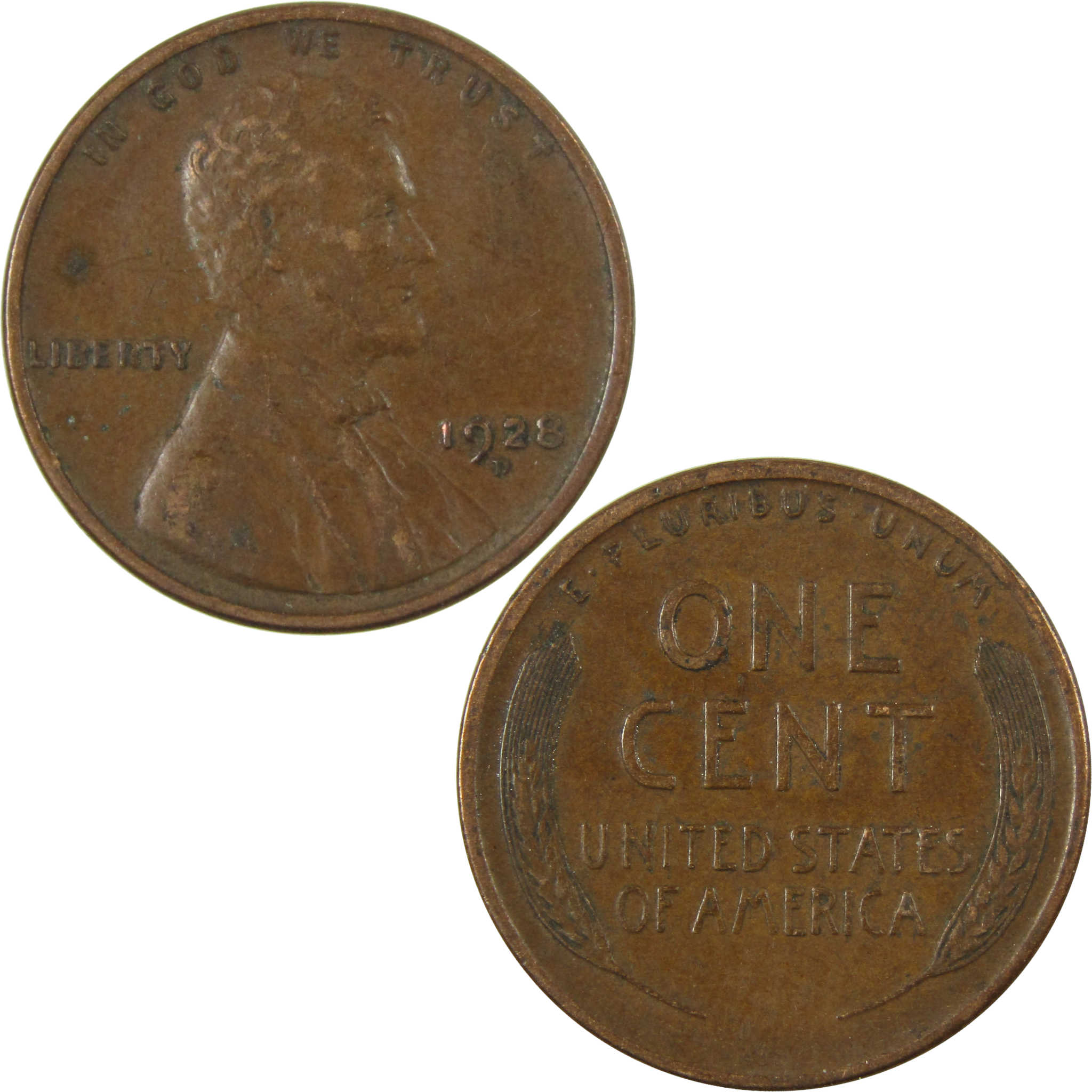 1928 D Lincoln Wheat Cent VF Very Fine Penny 1c Coin SKU:I27584