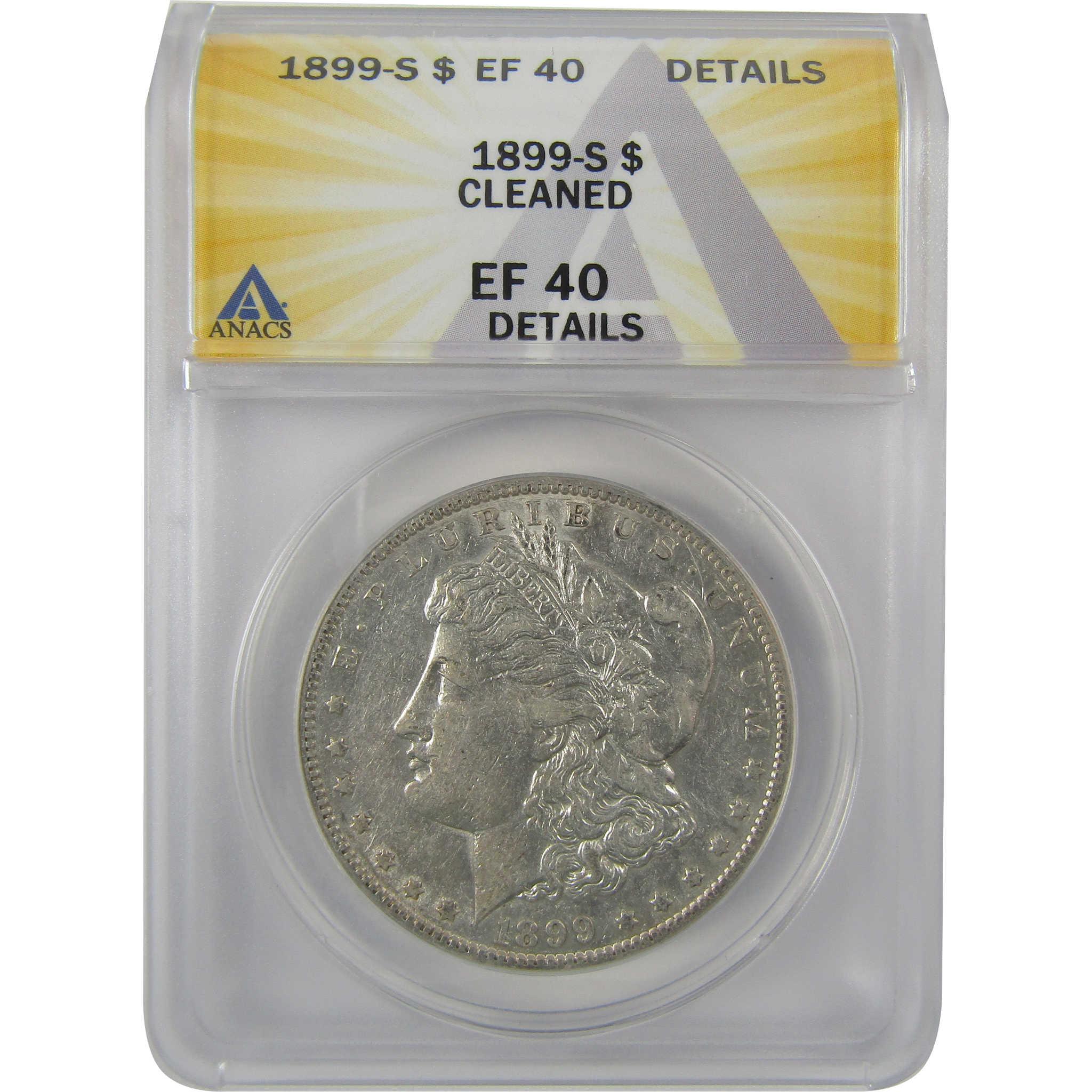 1899 S Morgan Dollar EF 40 Details ANACS Silver $1 Coin SKU:I19080 - Morgan coin - Morgan silver dollar - Morgan silver dollar for sale - Profile Coins &amp; Collectibles