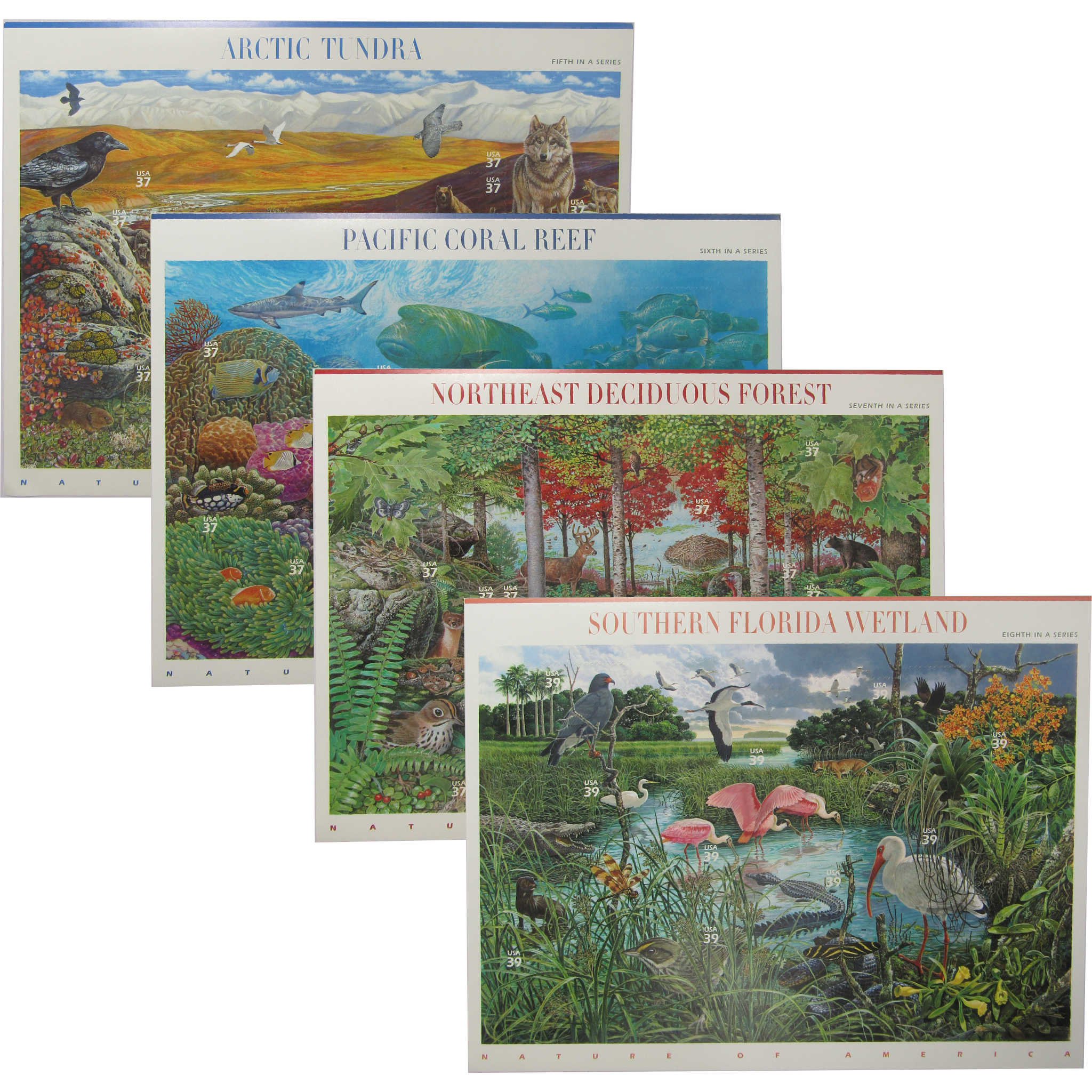 1999-2010 Nature of America 12-Sheet Stamp Collection