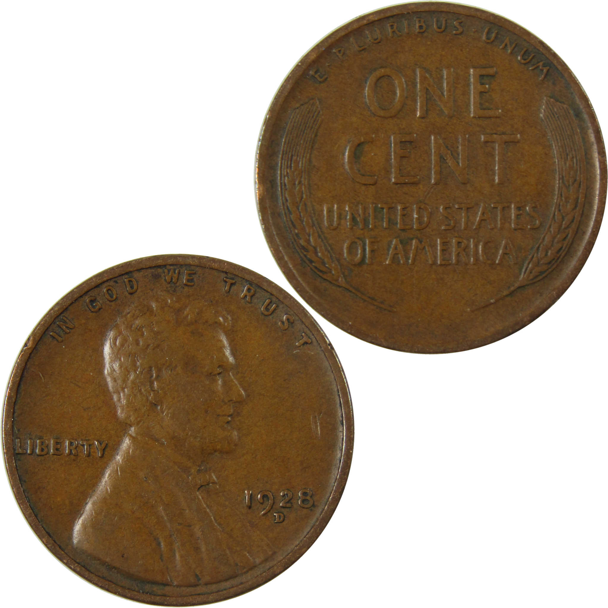 1928 D Lincoln Wheat Cent VF Very Fine Penny 1c Coin SKU:I27619
