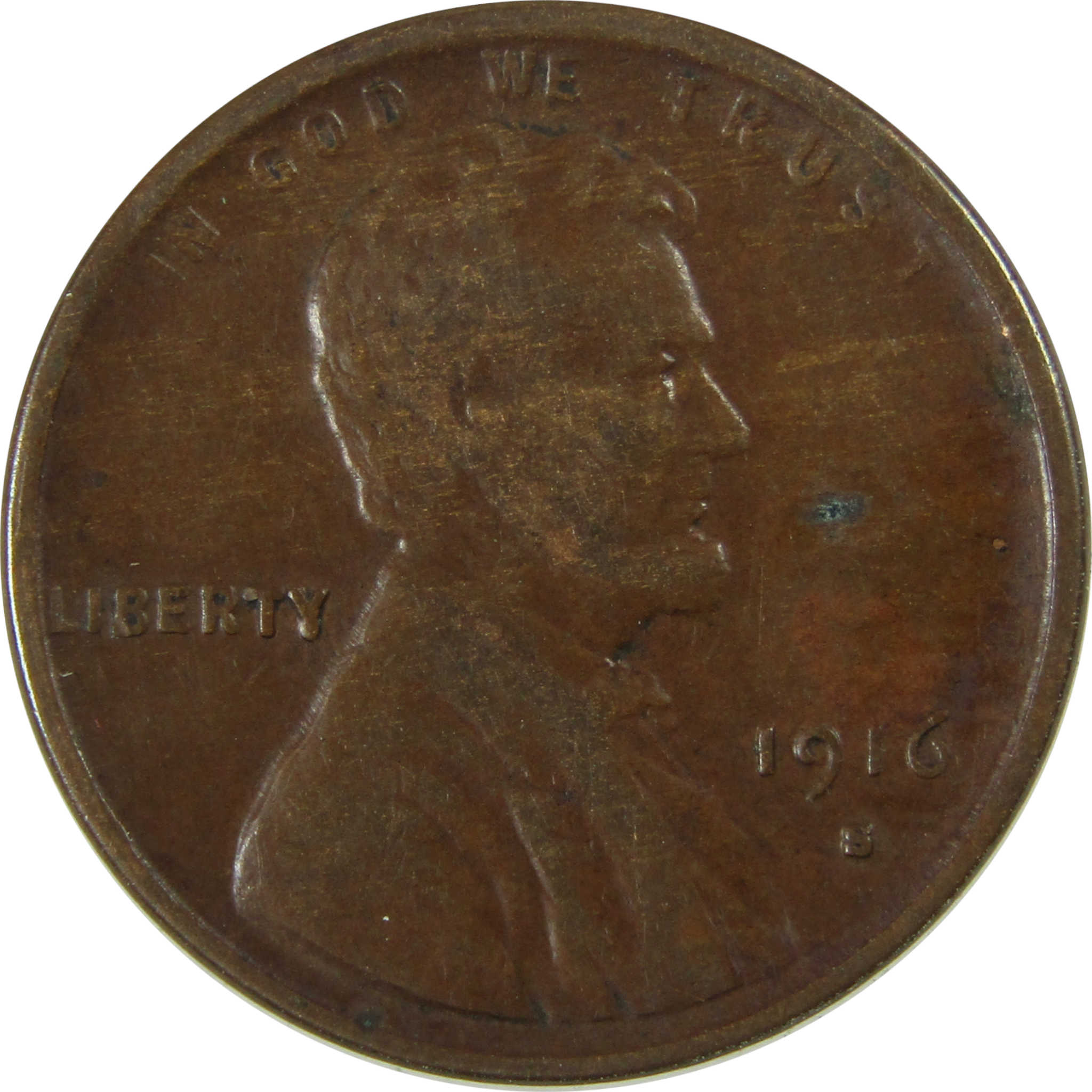 1916 S Lincoln Wheat Cent VF Very Fine Details Penny SKU:I26663