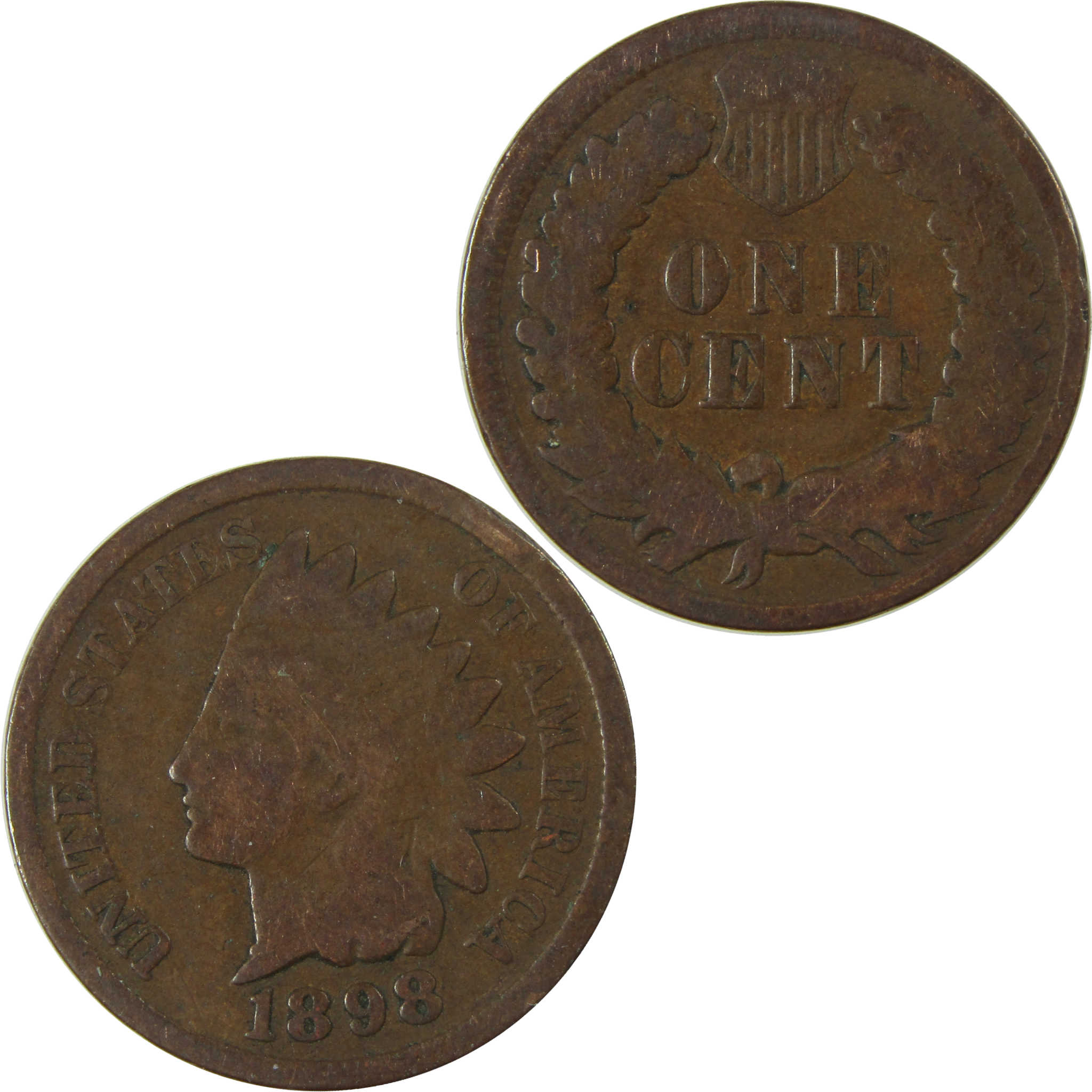 1898 Indian Head Cent G Good Penny 1c Coin SKU:I26986