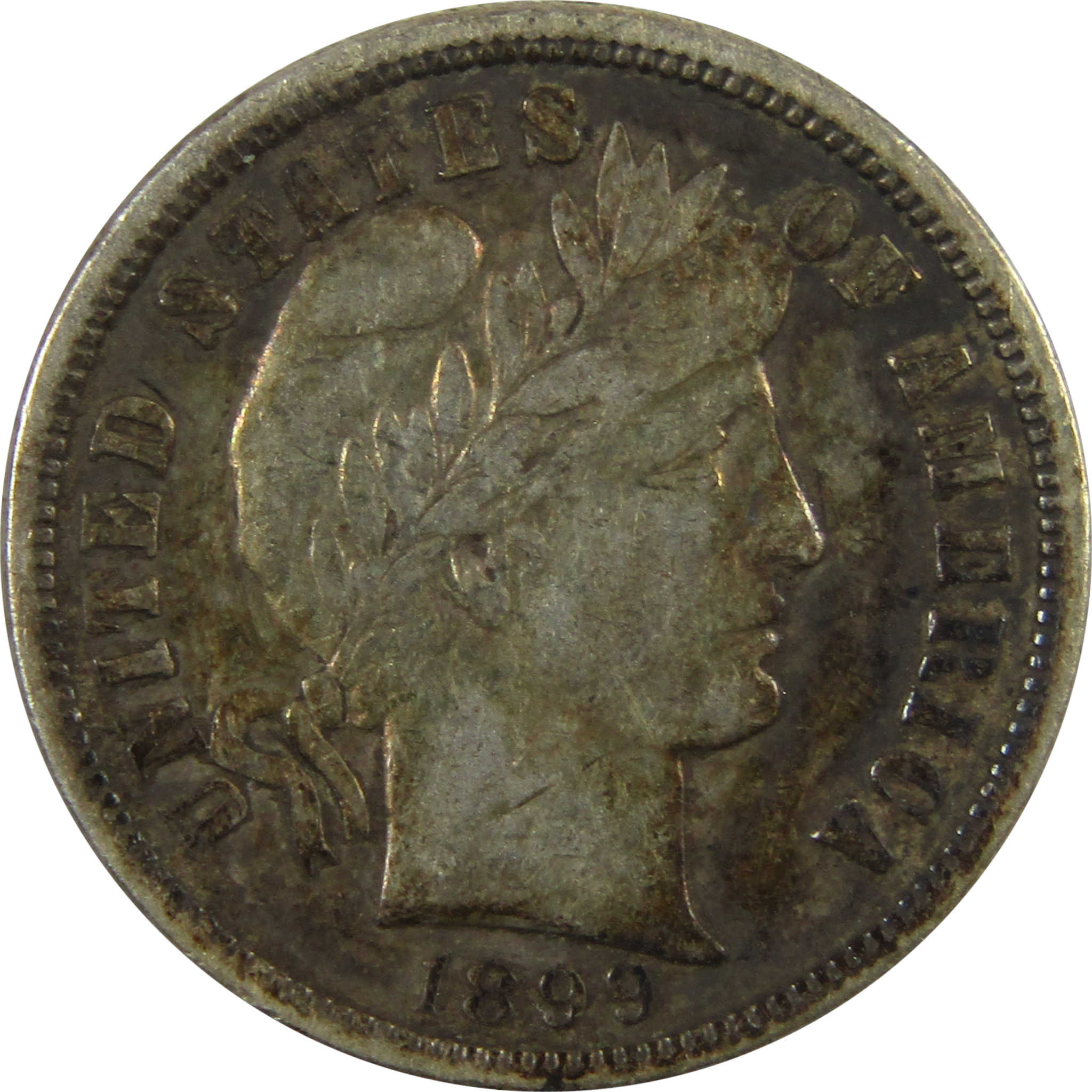 1899 O Barber Silver Dime VF Very Fine 10c Coin Collectible SKU:CP1347