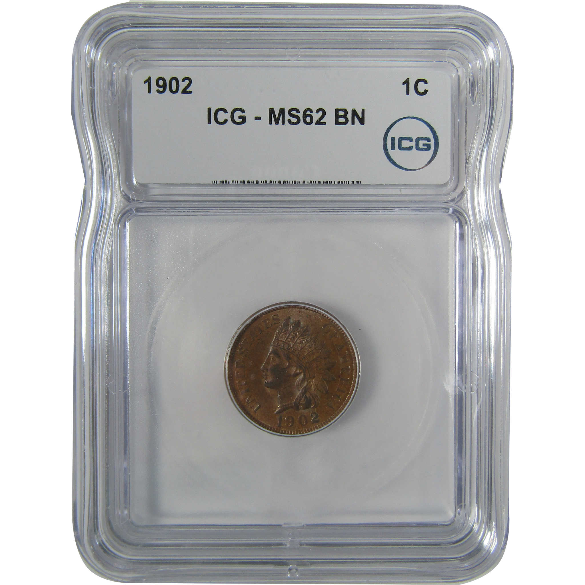 1902 Indian Head Cent MS 62 BN ICG Penny Uncirculated SKU:I22937