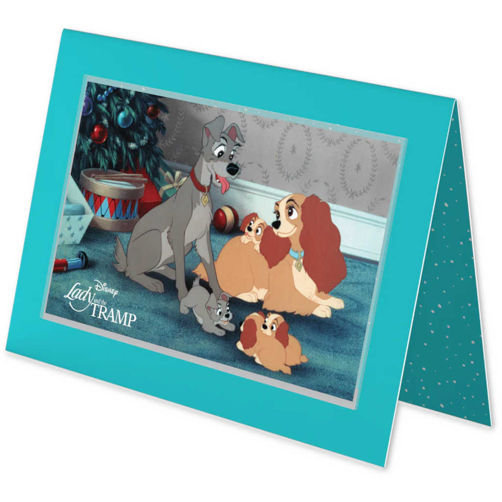 Disney Season's Greetings Lady and the Tramp Silver $1 Note SKU:OPC180