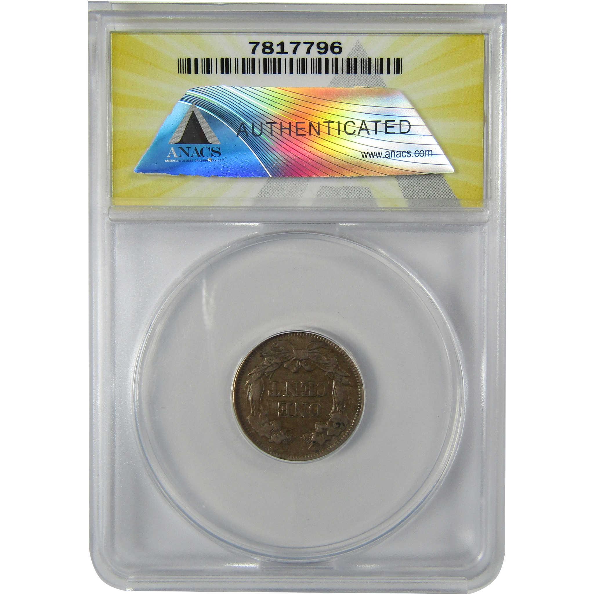 1858 Large Letters Flying Eagle Cent EF 40 ANACS Penny SKU:CP790