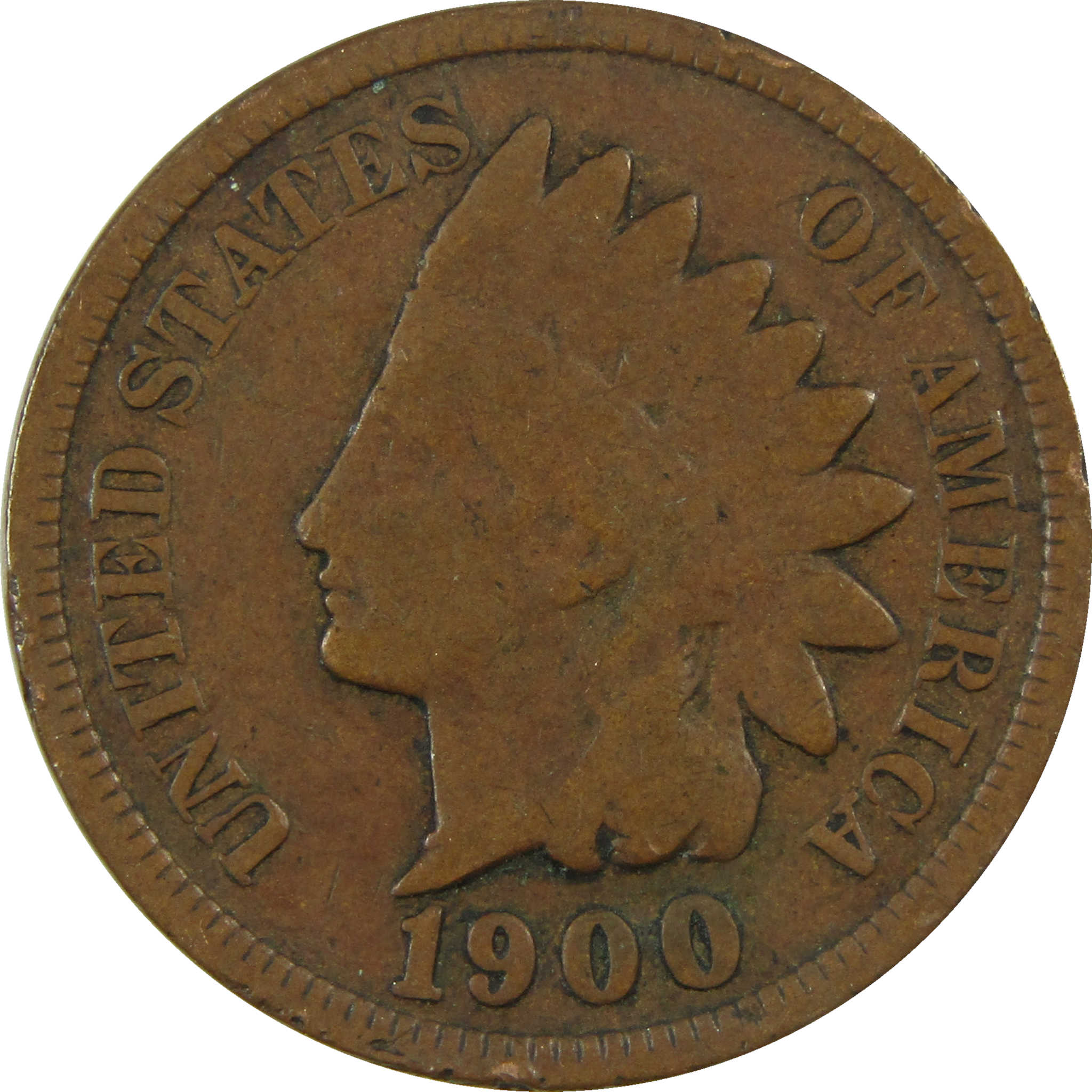 1900 Indian Head Cent G Good Penny 1c Coin SKU:I27041