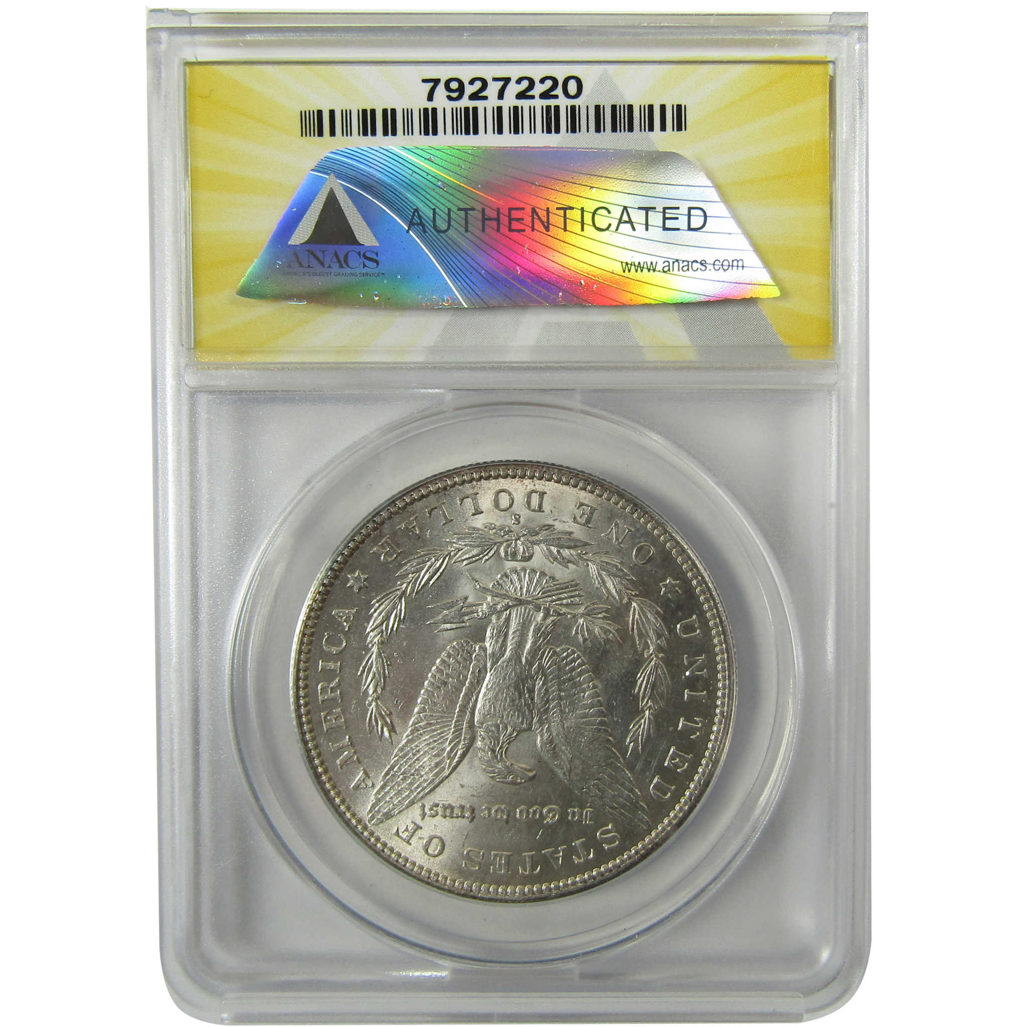 1894 S Morgan Silver Dollar MS 60 Details ANACS SKU:I28467