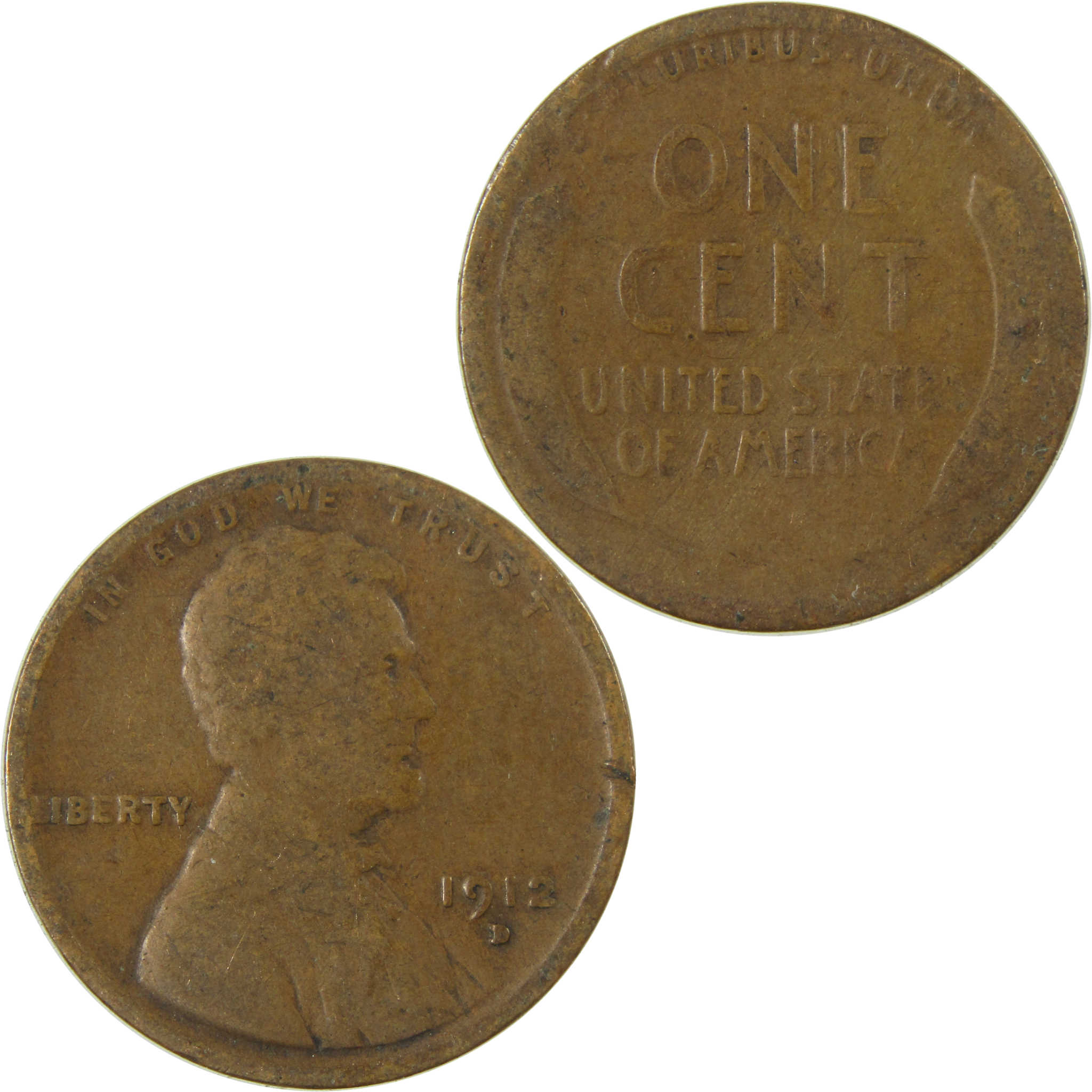 1912 D Lincoln Wheat Cent G Good Penny 1c Coin Collectible SKU:I27162