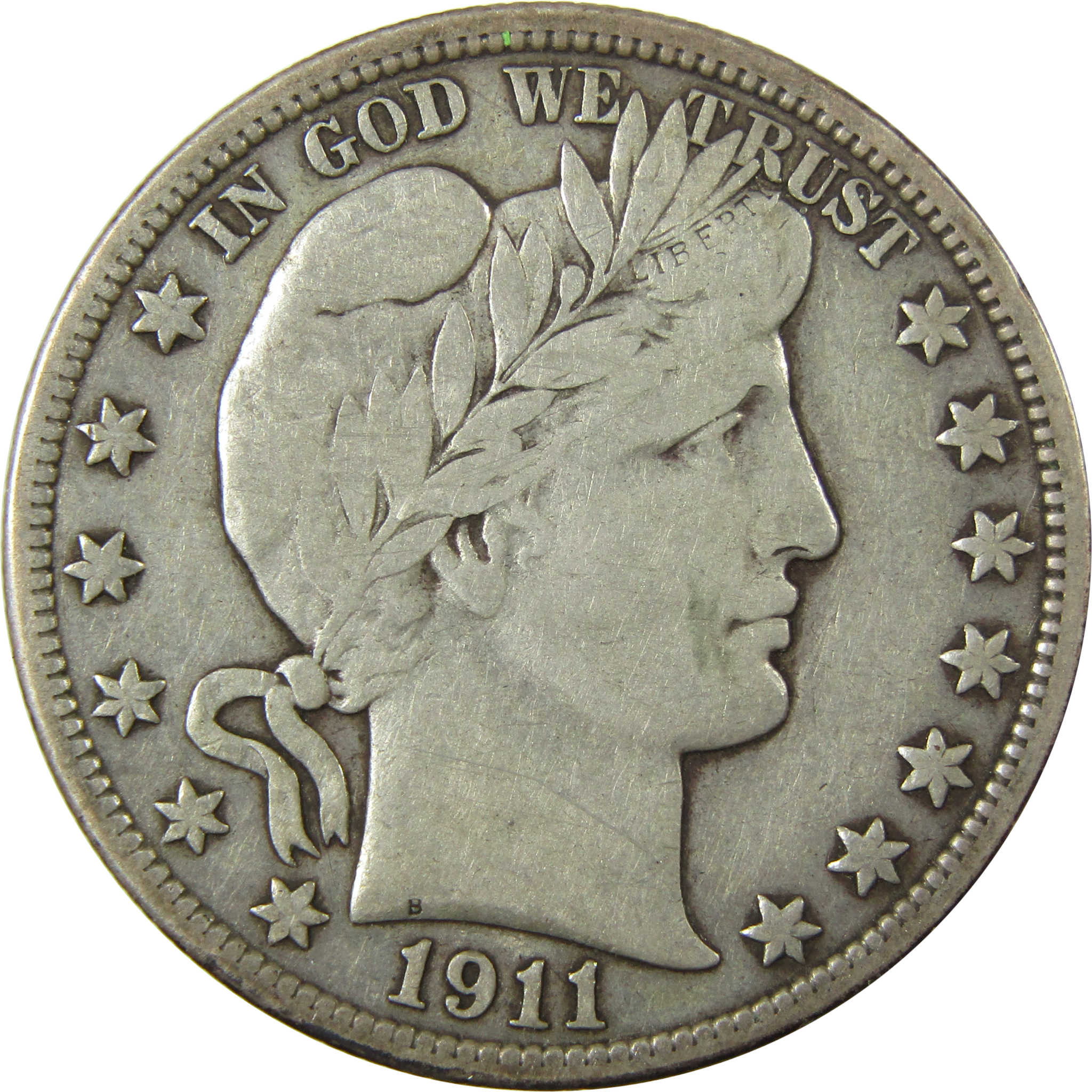1911 Barber Silver Half Dollar VF Very Fine 50c Coin SKU:I27100