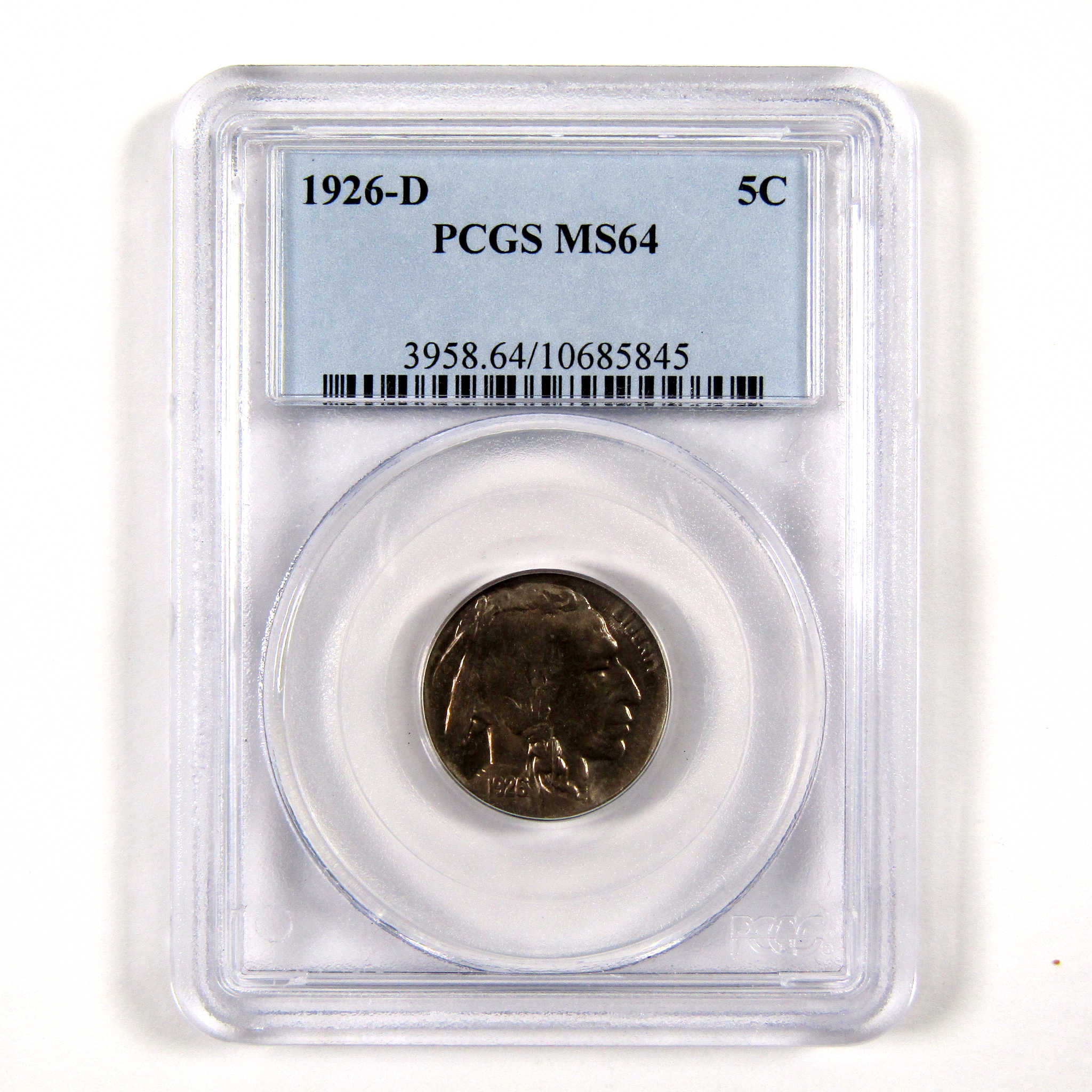 1926 D Indian Head Buffalo Nickel MS 64 PCGS 5c Unc SKU:I9146