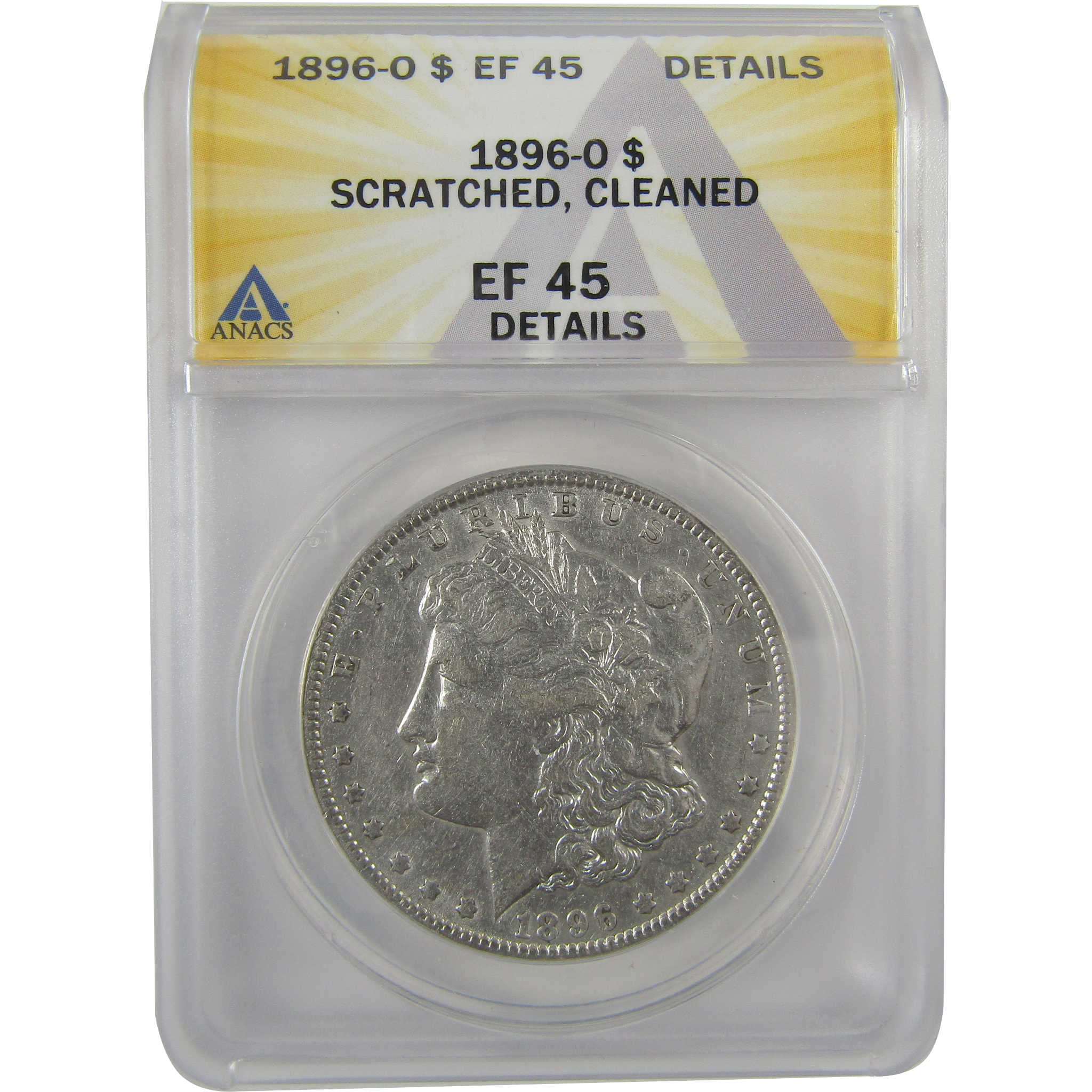 1896 O Morgan Dollar EF 45 Details ANACS Silver $1 Coin SKU:I19017 - Morgan coin - Morgan silver dollar - Morgan silver dollar for sale - Profile Coins &amp; Collectibles