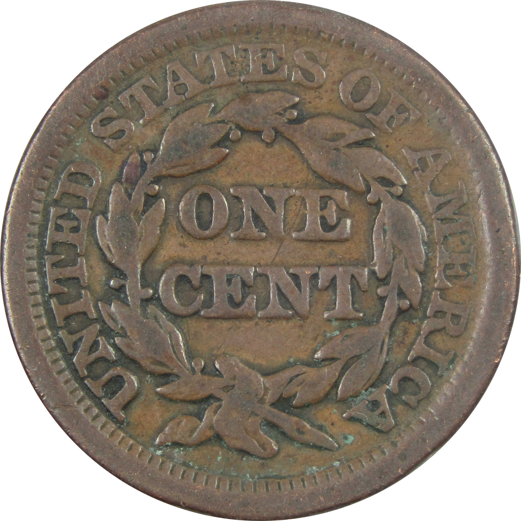 1853 Braided Hair Large Cent VG Very Good Copper Penny 1c SKU:I14354