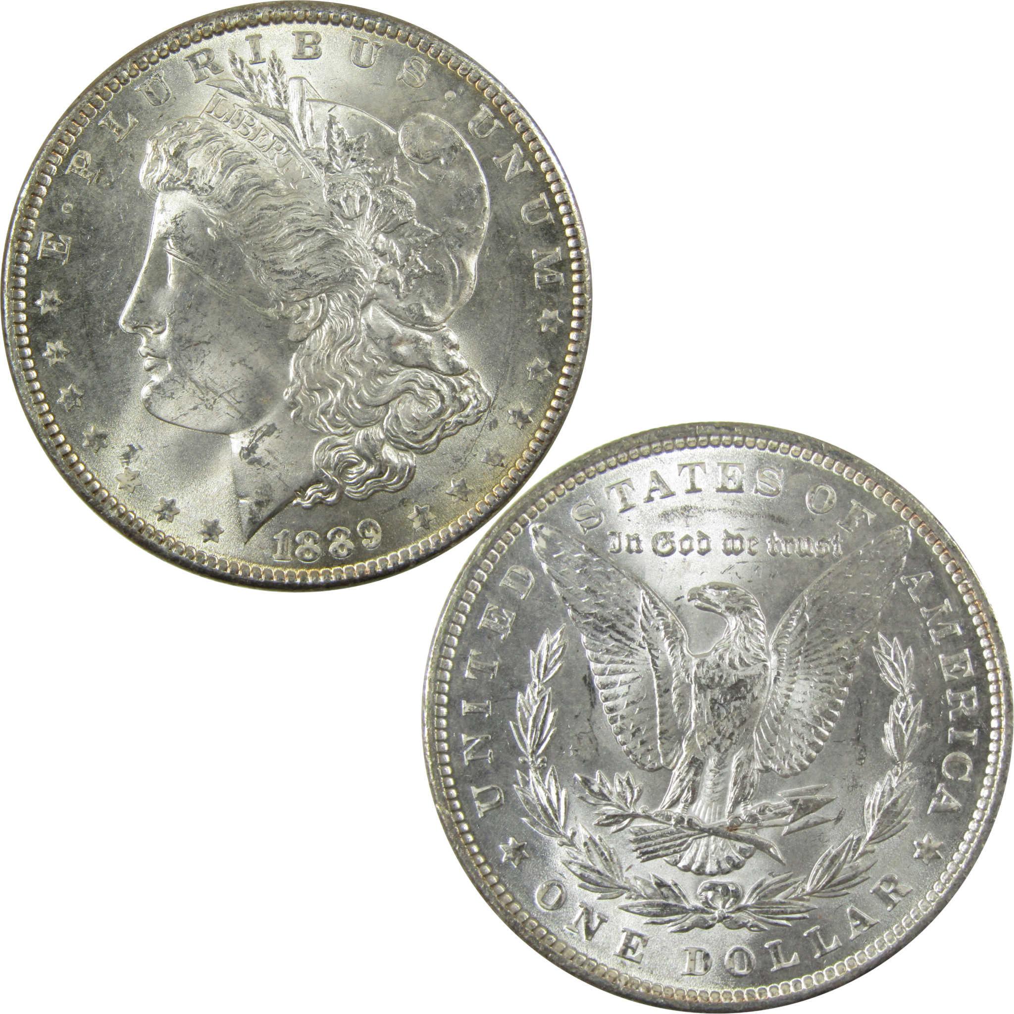 1889 Morgan Silver Dollar Uncirculated Mint State $1 Coin SKU:CP1403 - Morgan coin - Morgan silver dollar - Morgan silver dollar for sale - Profile Coins &amp; Collectibles