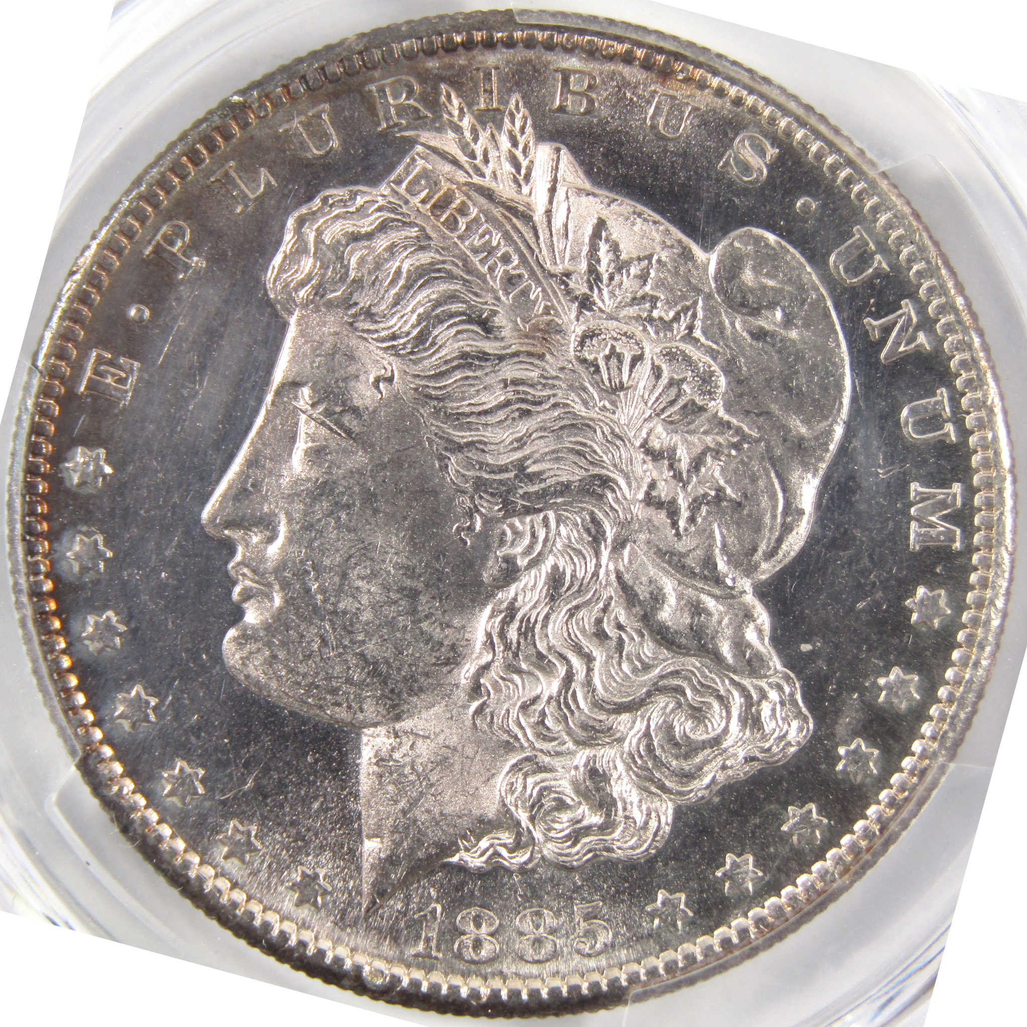 1885 S Morgan Dollar Uncirculated Details PCGS Silver $1 SKU:I9468 - Morgan coin - Morgan silver dollar - Morgan silver dollar for sale - Profile Coins &amp; Collectibles