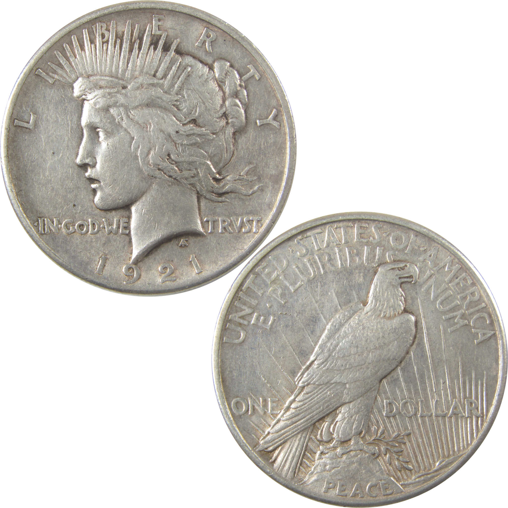1921 High Relief Peace Silver Dollar XF EF Extremely Fine SKU:I24307