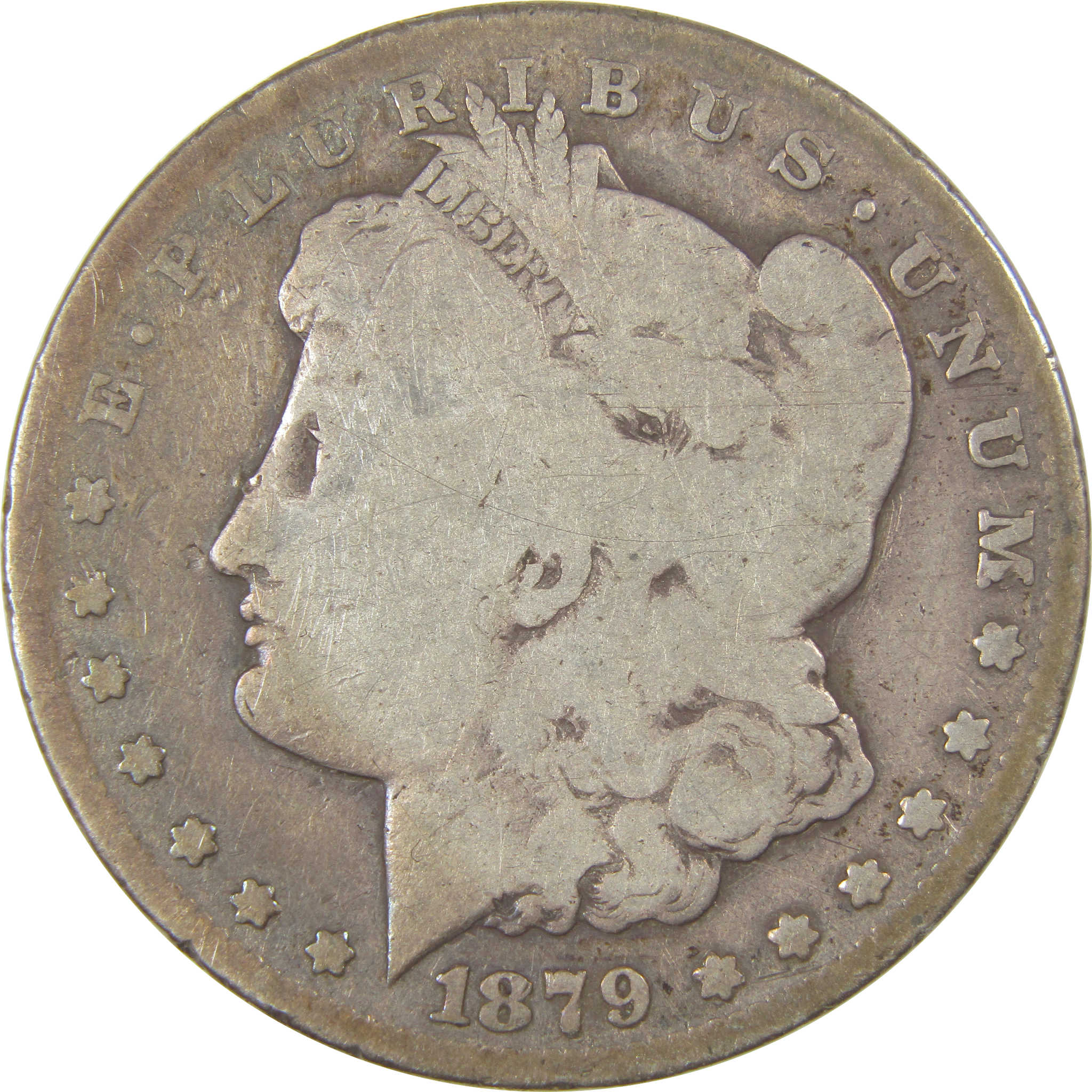 1879 CC Morgan Dollar VG Very Good Silver $1 Coin SKU:I23828 - Morgan coin - Morgan silver dollar - Morgan silver dollar for sale - Profile Coins &amp; Collectibles