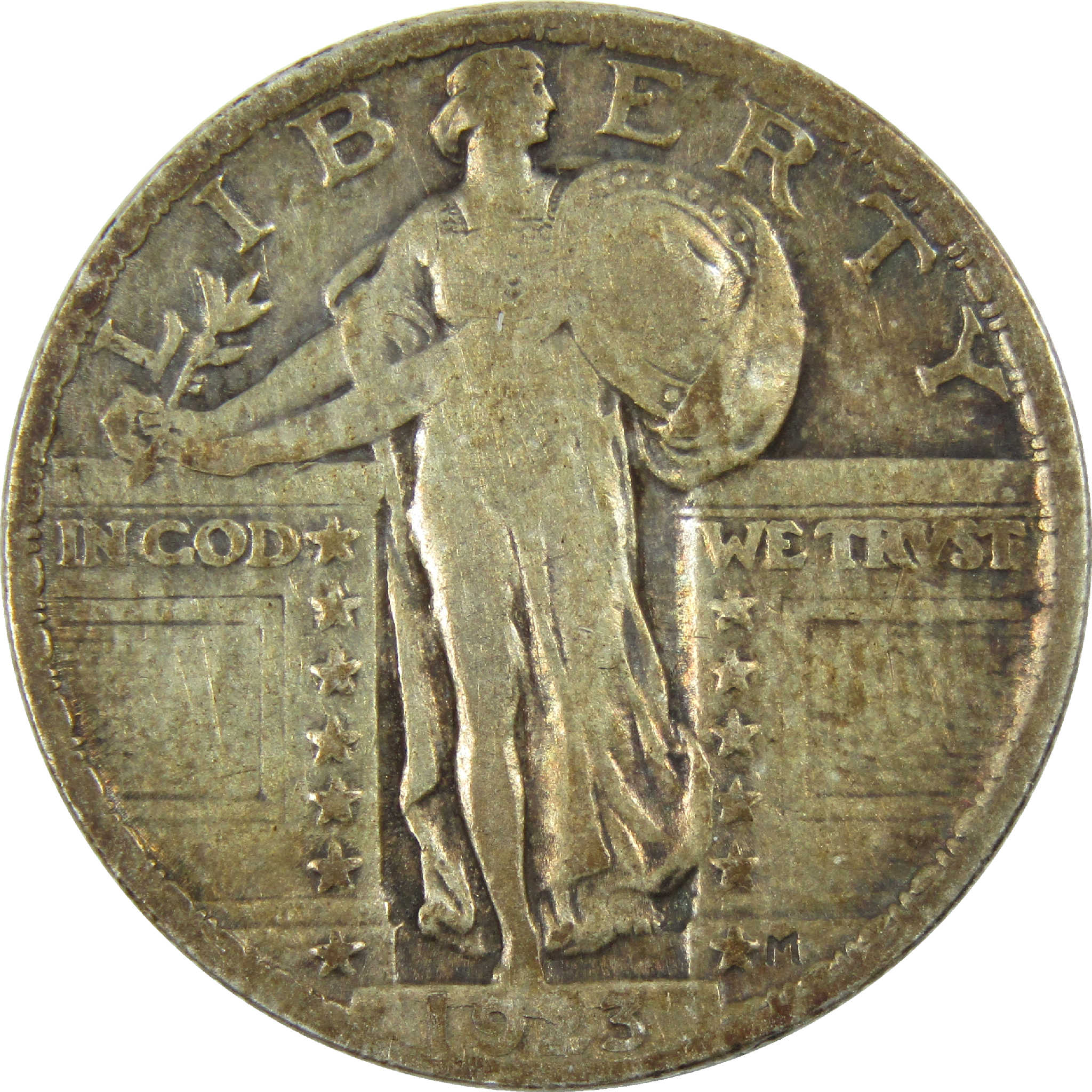 1923 Standing Liberty Quarter VG Very Good Silver 25c Coin SKU:I12295