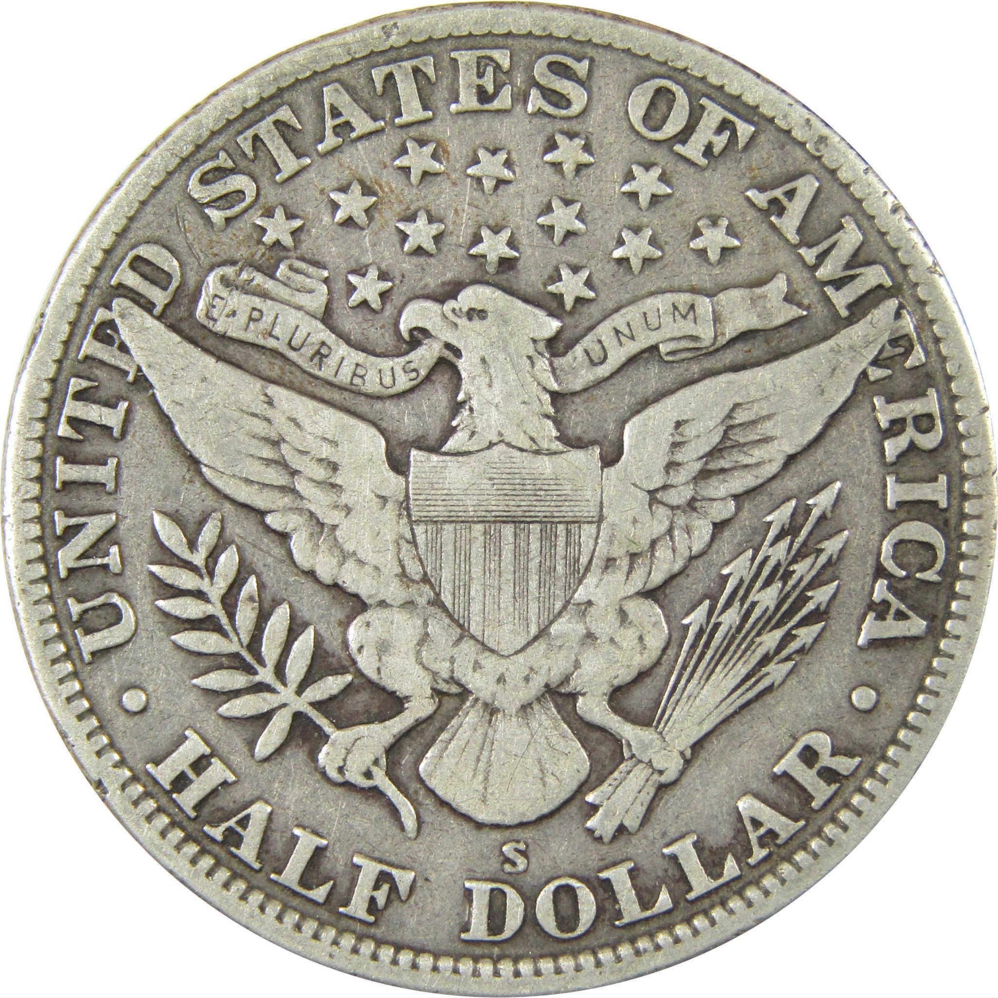 1915 S Barber Silver Half Dollar F Fine Details 50c CoinSKU:CP1477