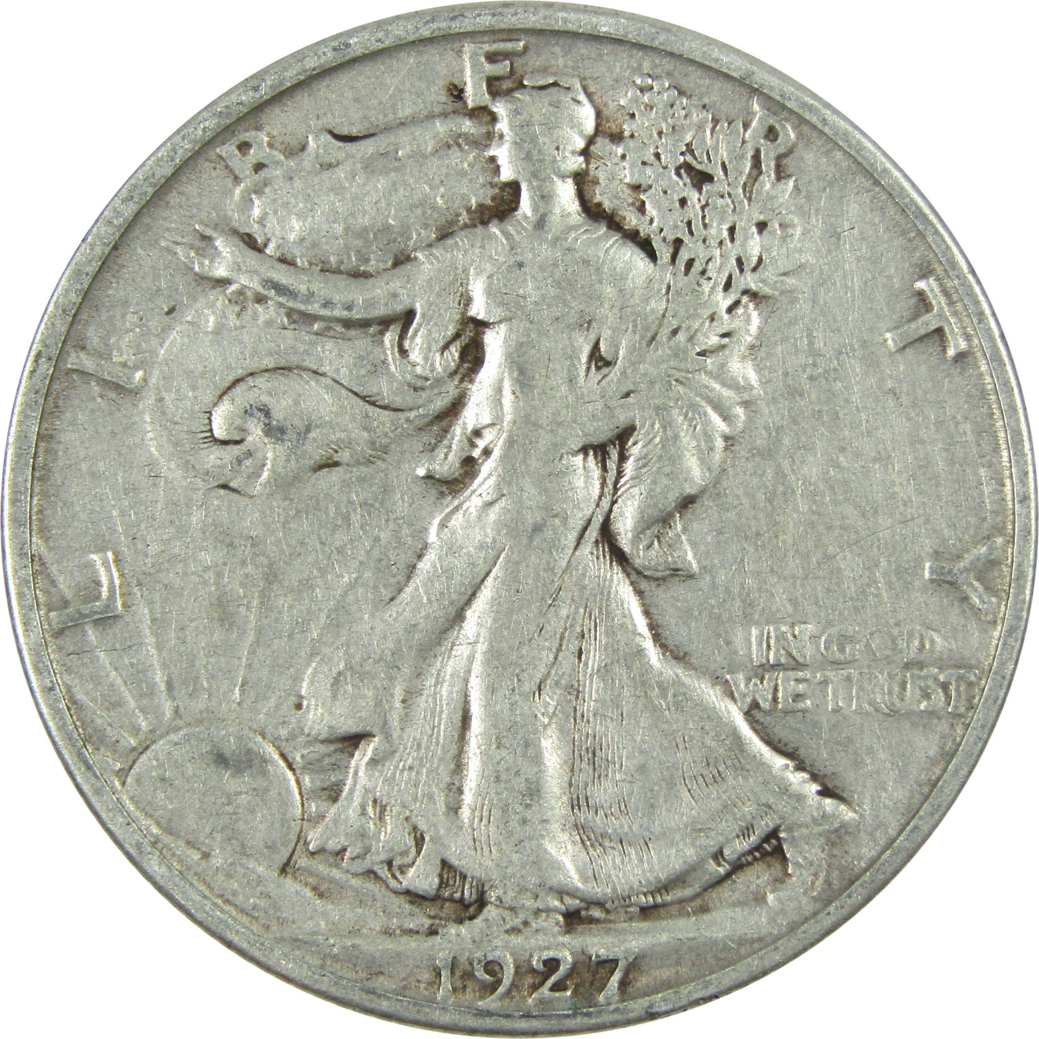 1927 S Liberty Walking Half Dollar VG Very Good Silver 50c SKU:I15085