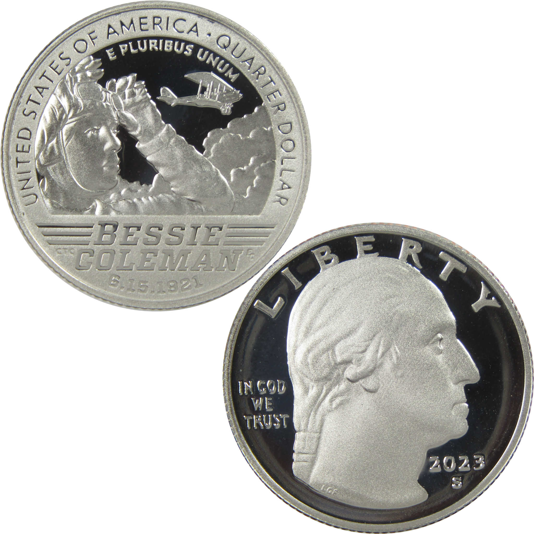 2023 S Bessie Coleman American Women Quarter Choice Proof Clad 25c