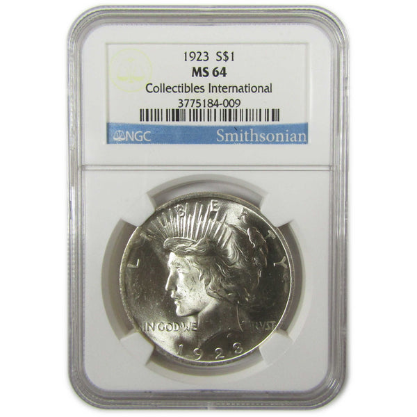 1923 Peace Silver $1 MS 64 NGC Uncirculated SKU:CP1673