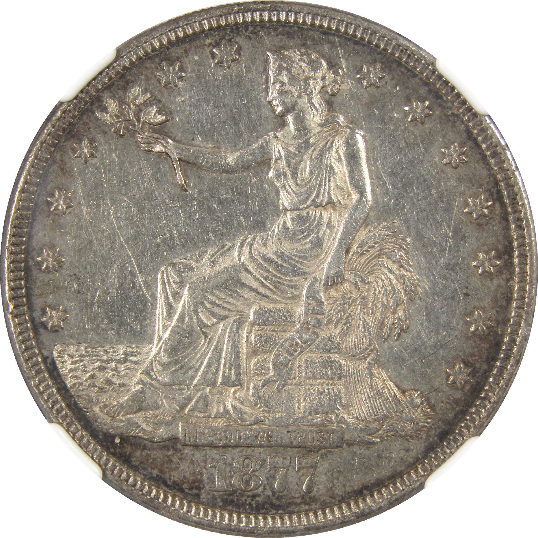 1877 Trade Dollar AU About Uncirculated Details NGC Silver SKU:I11665