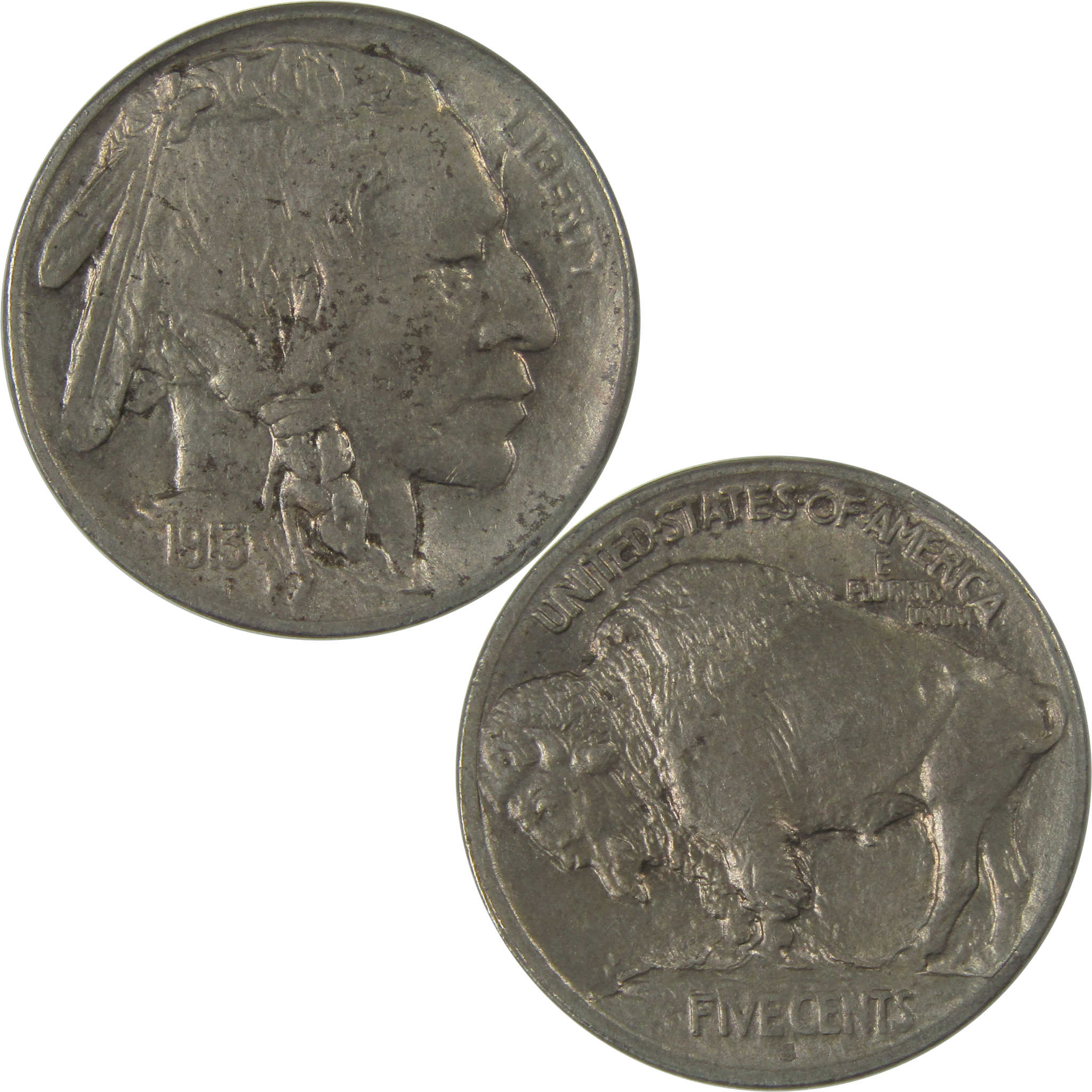 1913 S Type 1 Buffalo Nickel AU About Uncirculated 5c Coin SKU:I21028