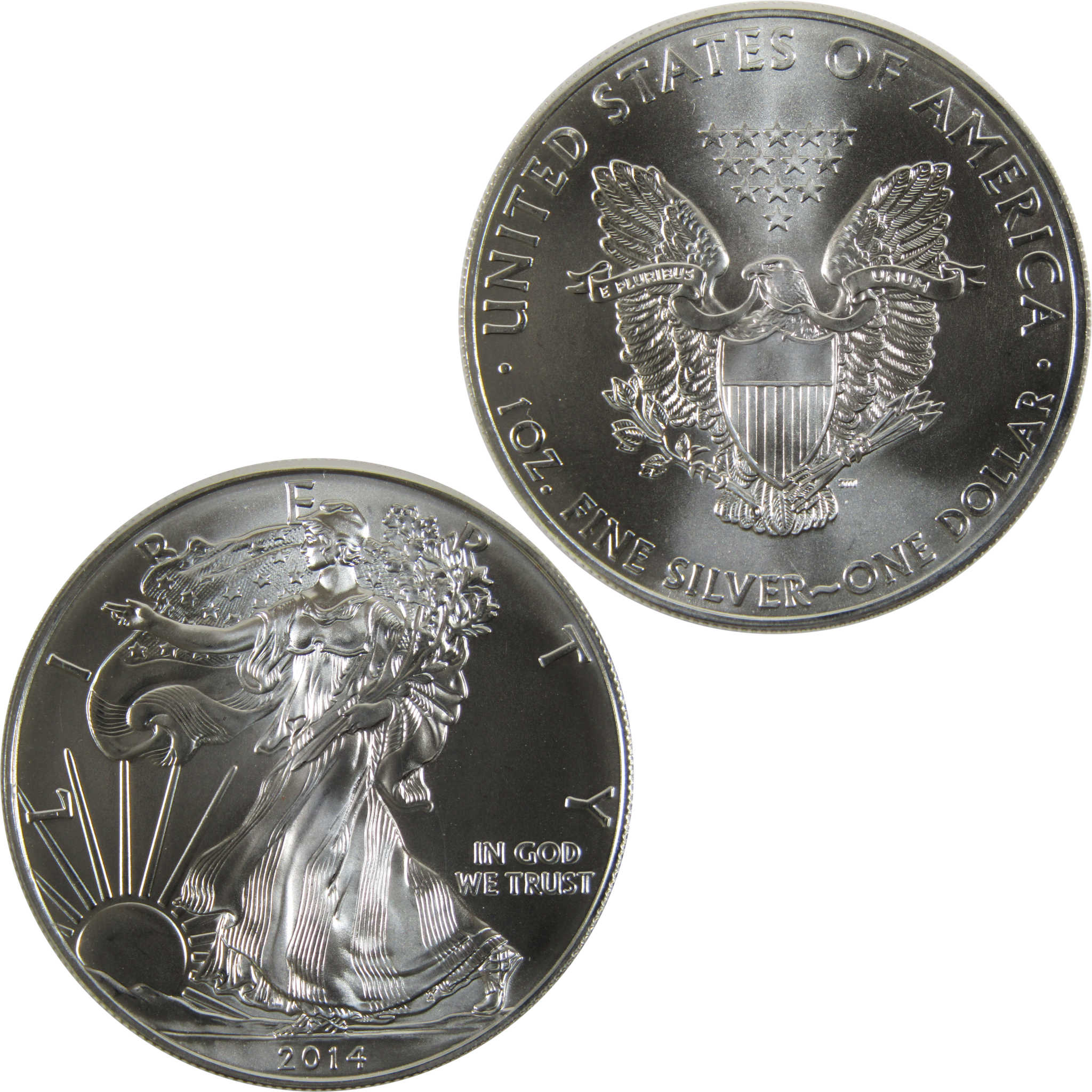 2014 American Eagle BU Uncirculated 1 oz .999 Silver Bullion $1 Coin