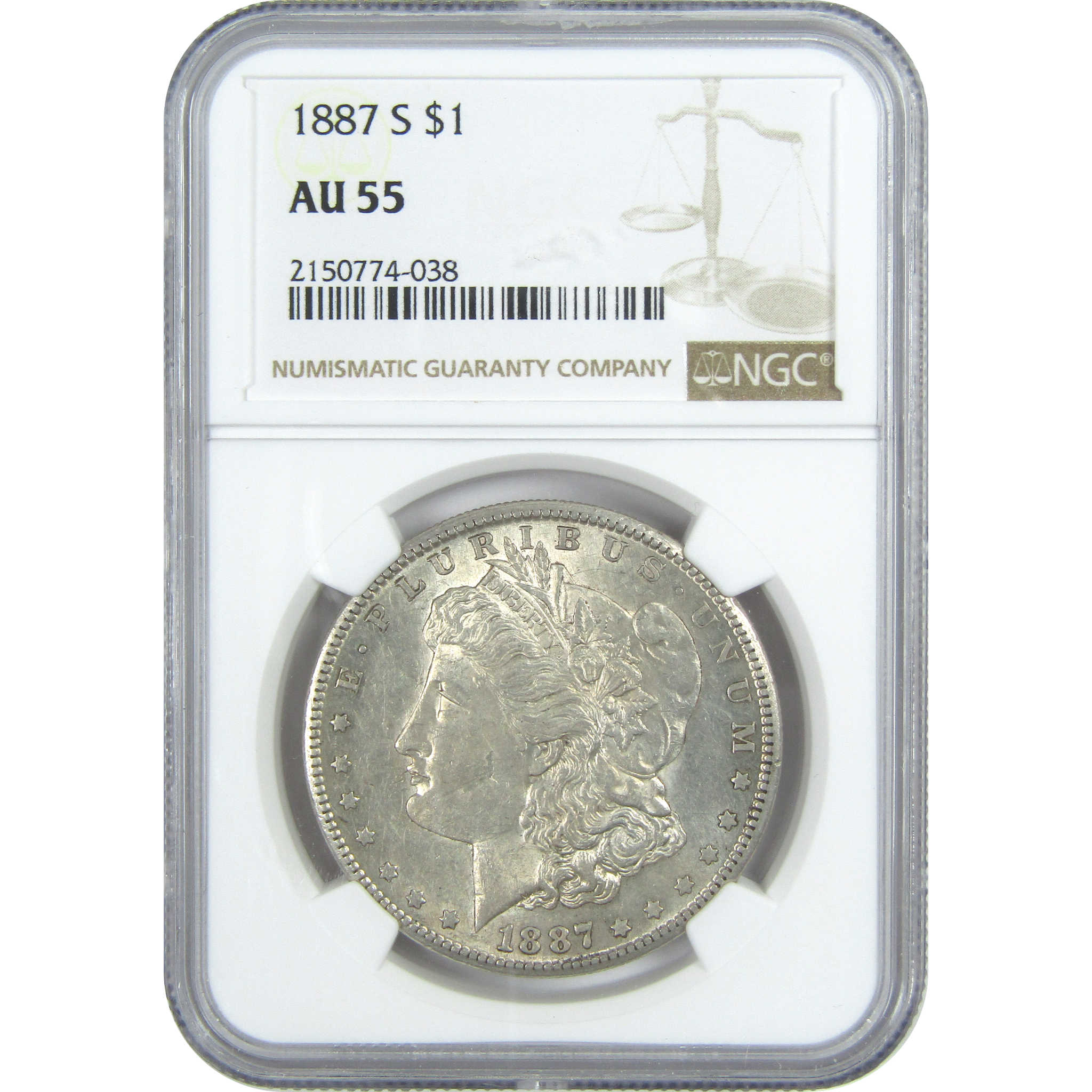 1887 S Morgan Dollar AU 55 NGC Silver $1 Coin SKU:I15675 - Morgan coin - Morgan silver dollar - Morgan silver dollar for sale - Profile Coins &amp; Collectibles