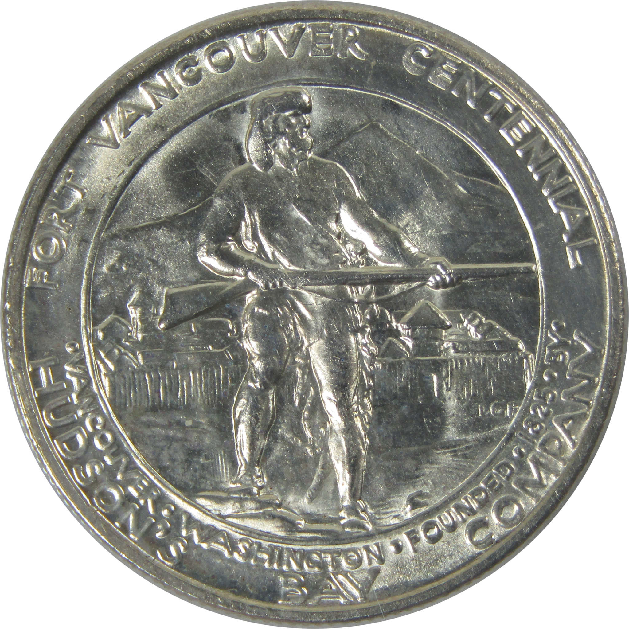 Fort Vancouver Commemorative Half Dollar 1925 BU Choice Uncirculated