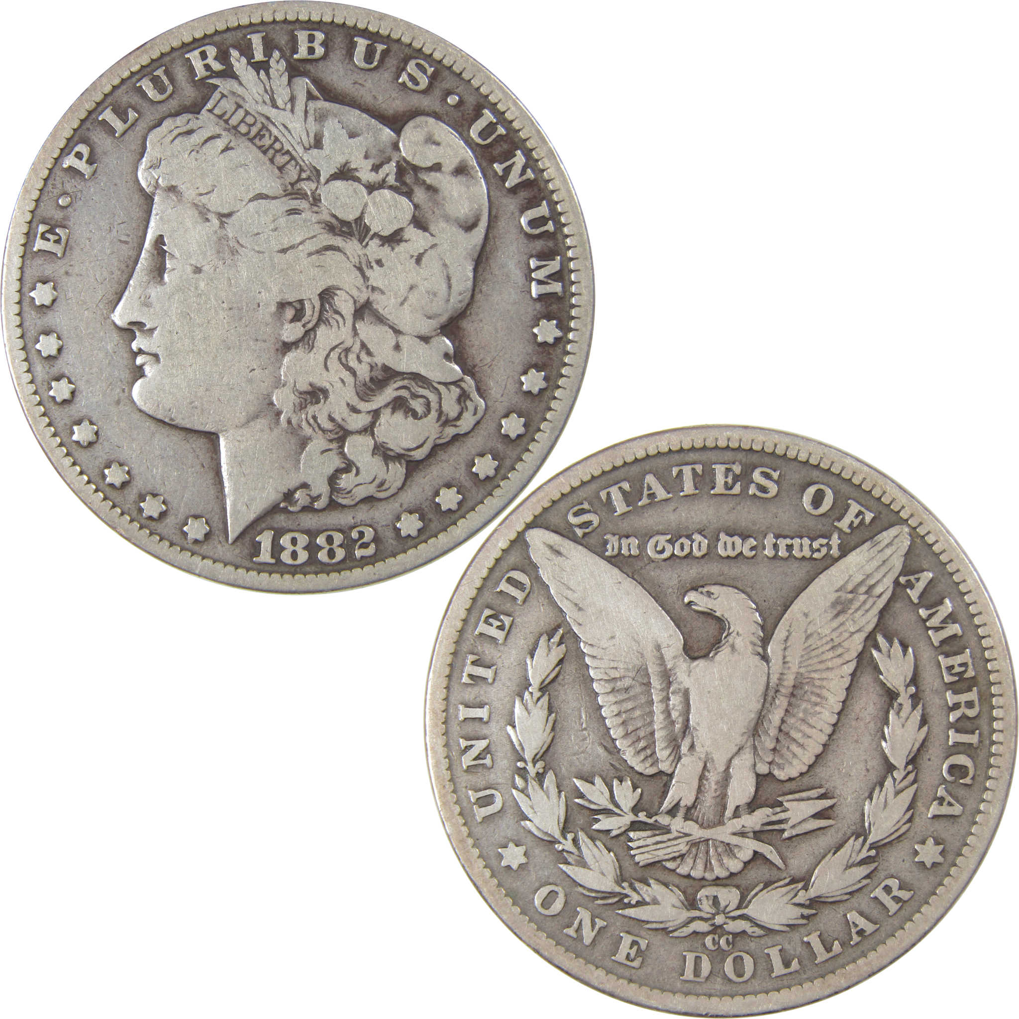 1882 CC Morgan Dollar VG Very Good Silver $1 Coin SKU:CP24 - Morgan coin - Morgan silver dollar - Morgan silver dollar for sale - Profile Coins &amp; Collectibles