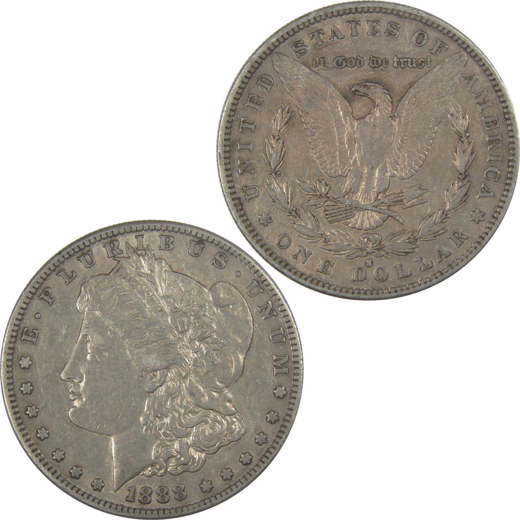 1888 S Morgan Dollar XF EF Extremely Fine Silver $1 Coin SKU:CPC1089 - Morgan coin - Morgan silver dollar - Morgan silver dollar for sale - Profile Coins &amp; Collectibles