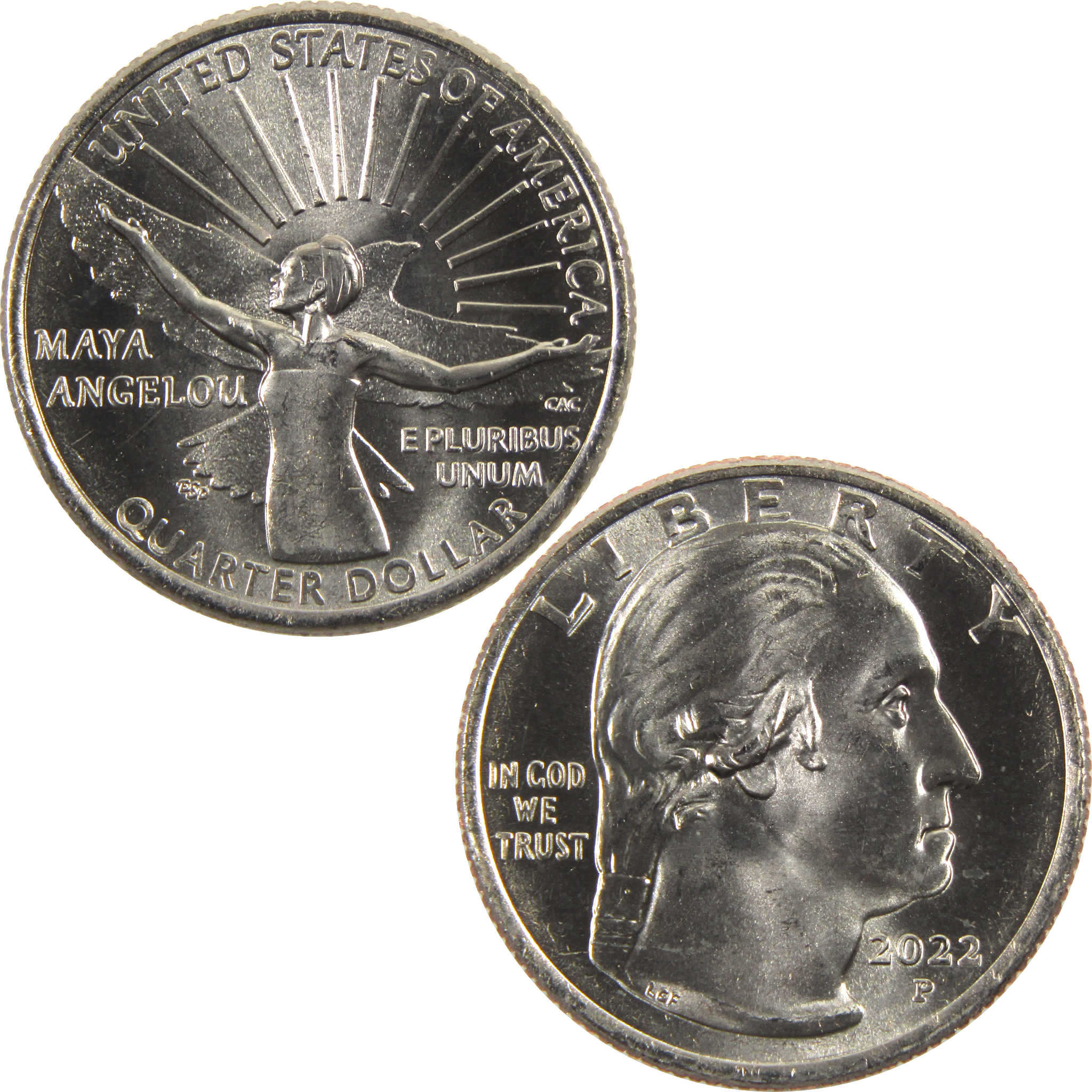 2022 P Maya Angelou American Women Quarter BU Uncirculated Clad Coin