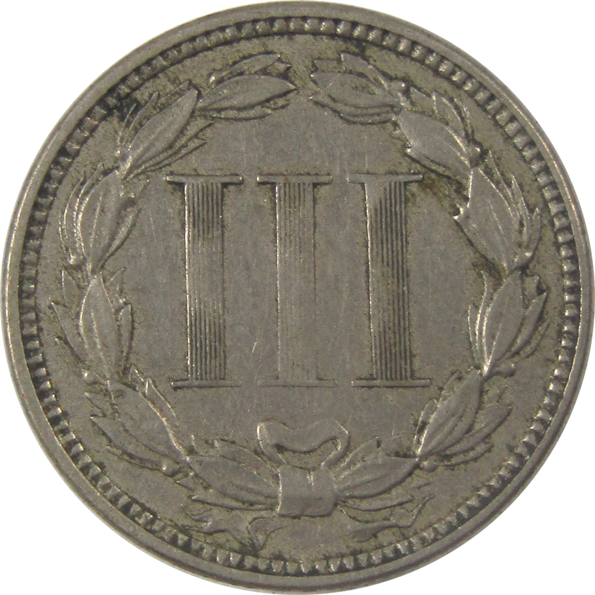 1873 Open 3 Nickel Three Cent Piece XF EF Extremely Fine SKU:I23935