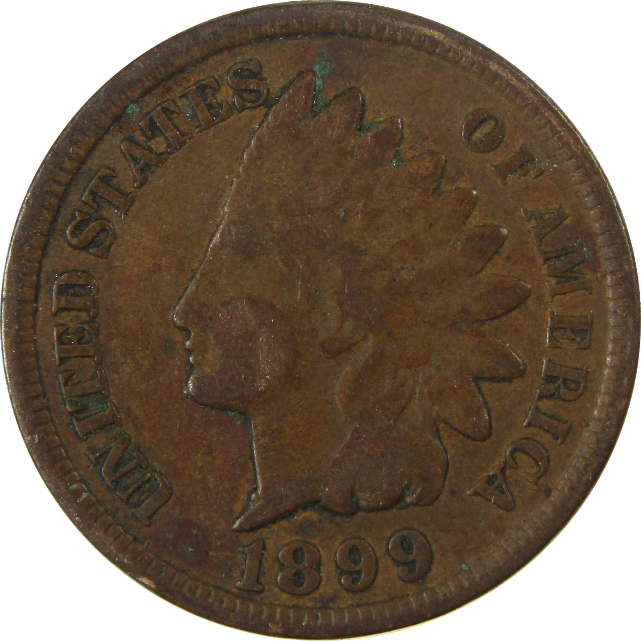 1899 Indian Head Cent VG Very Good Penny 1c Coin SKU:I26940