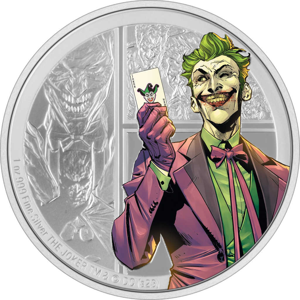 DC Villains The Joker 1 oz .999 Silver $2 Proof 2023 COA SKU:OPC145