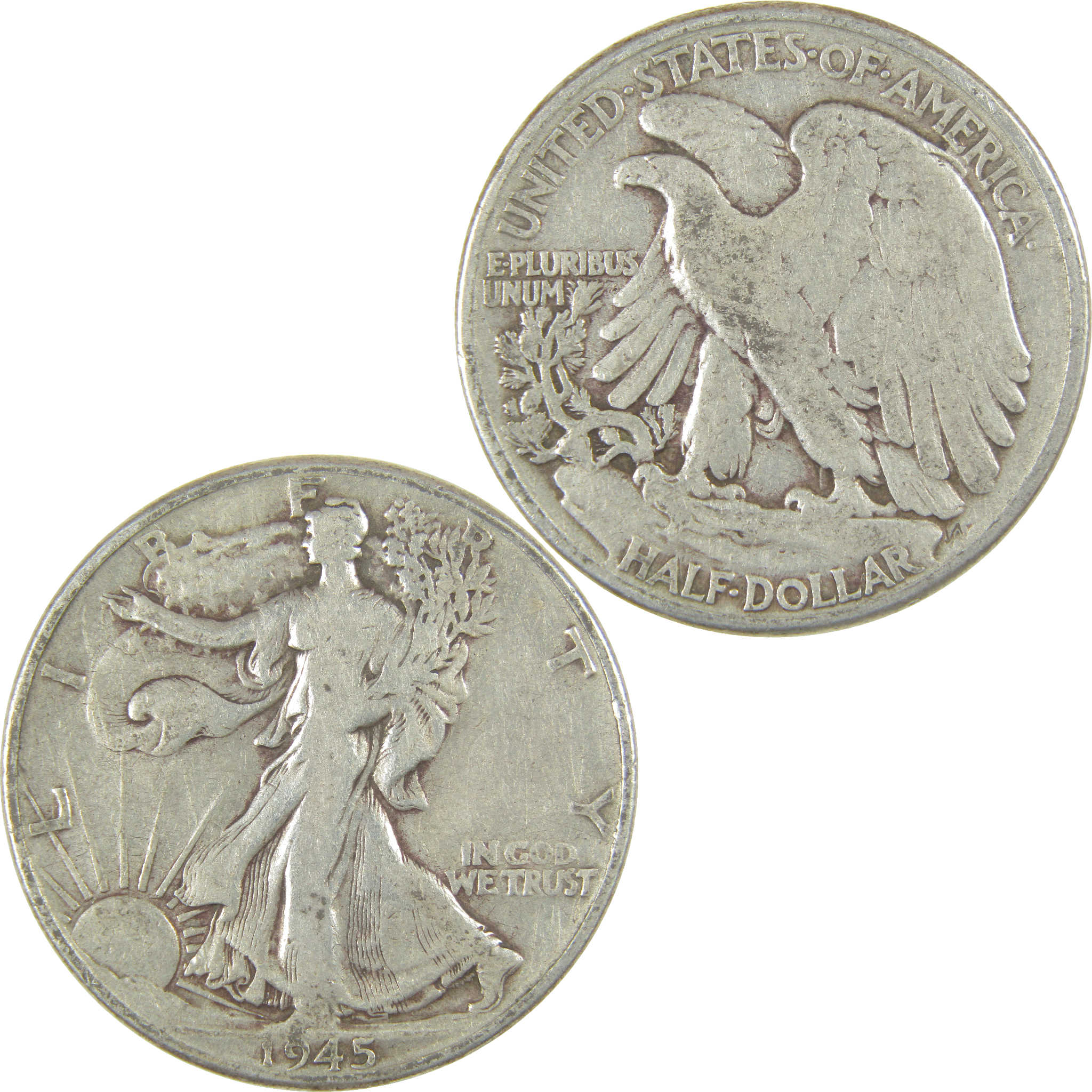 1945 Liberty Walking Half Dollar G Good Silver 50c Coin