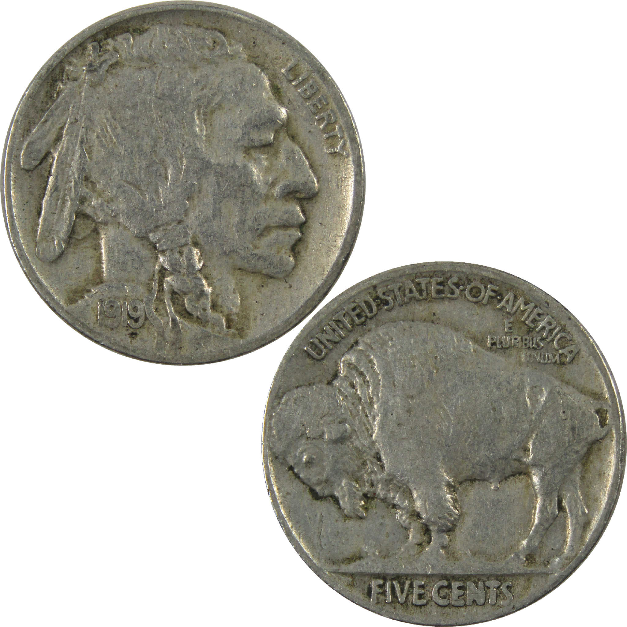 1919 Indian Head Buffalo Nickel AG About Good 5c Coin SKU:I11852