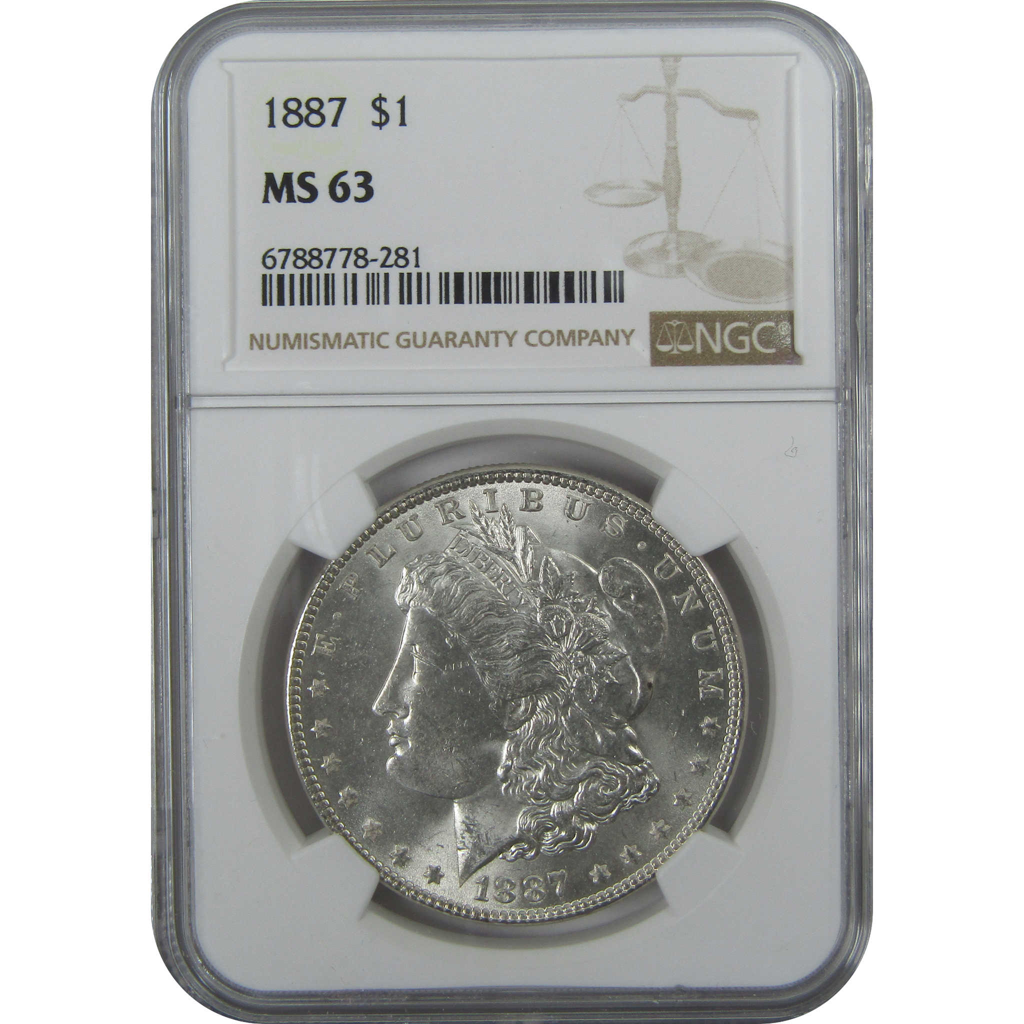 1887 Morgan Dollar MS 63 NGC Silver $1 Uncirculated Coin SKU:I15763 - Morgan coin - Morgan silver dollar - Morgan silver dollar for sale - Profile Coins &amp; Collectibles