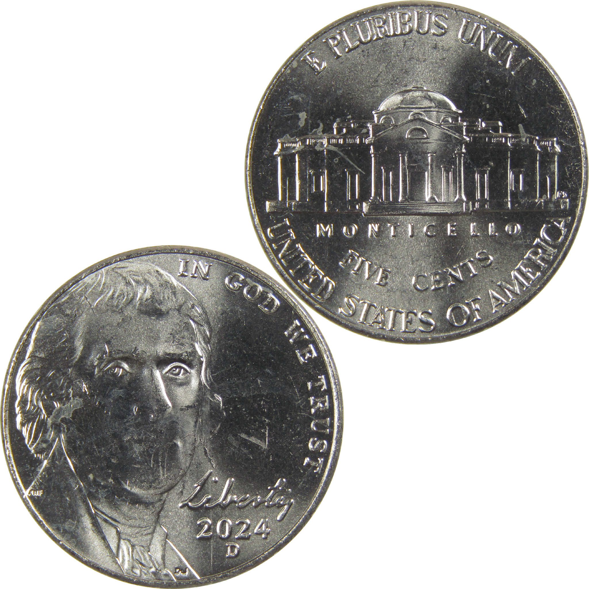 2024 D Jefferson Nickel Uncirculated 5c Coin